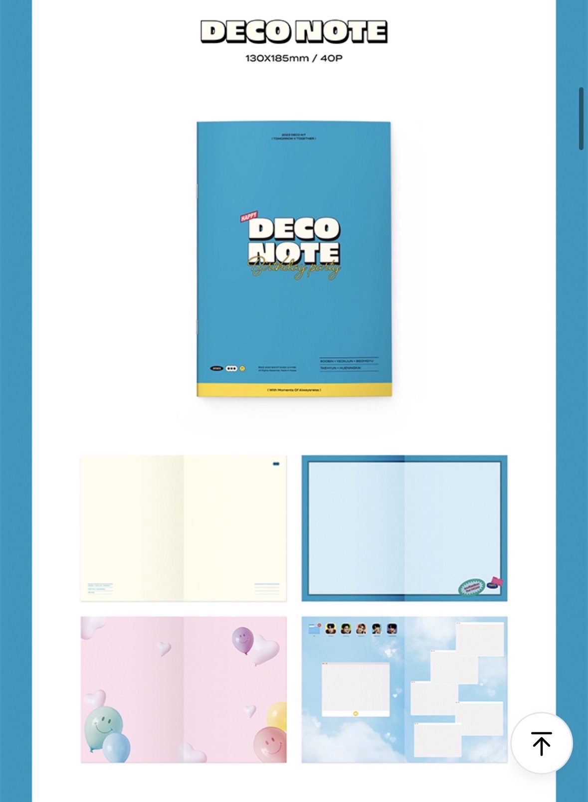TXT 23 DECO KIT 筆記本