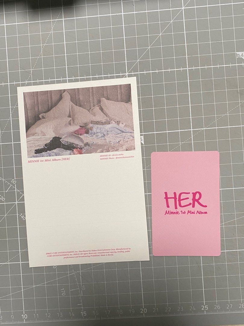 minnie 黑膠專卡+明信片