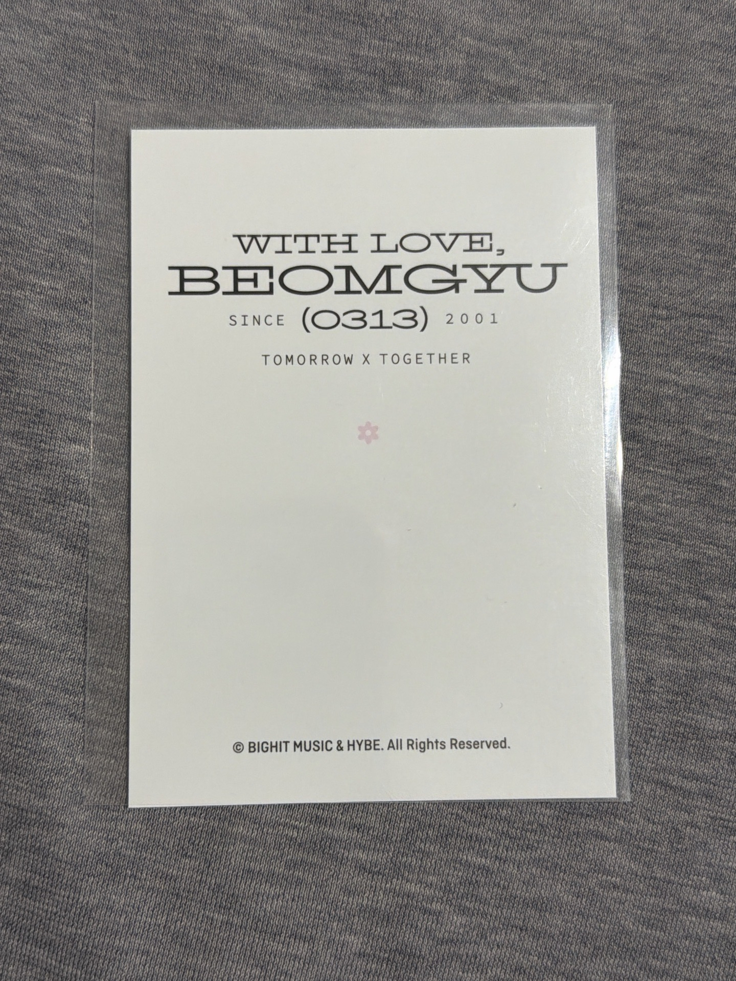 TXT 崔杋圭 生日手寫信小卡