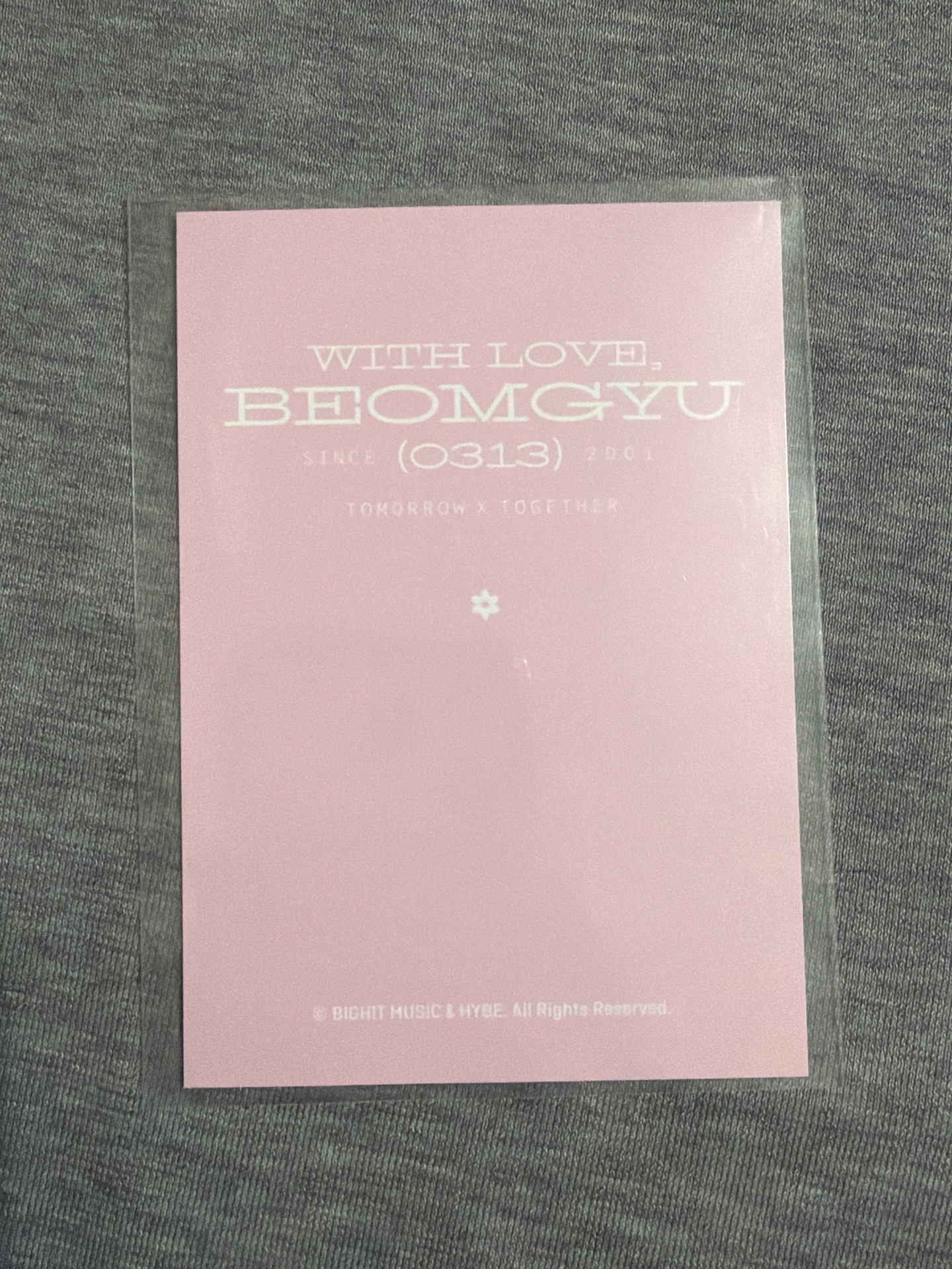 TXT 崔杋圭25年 生日手鏈卡