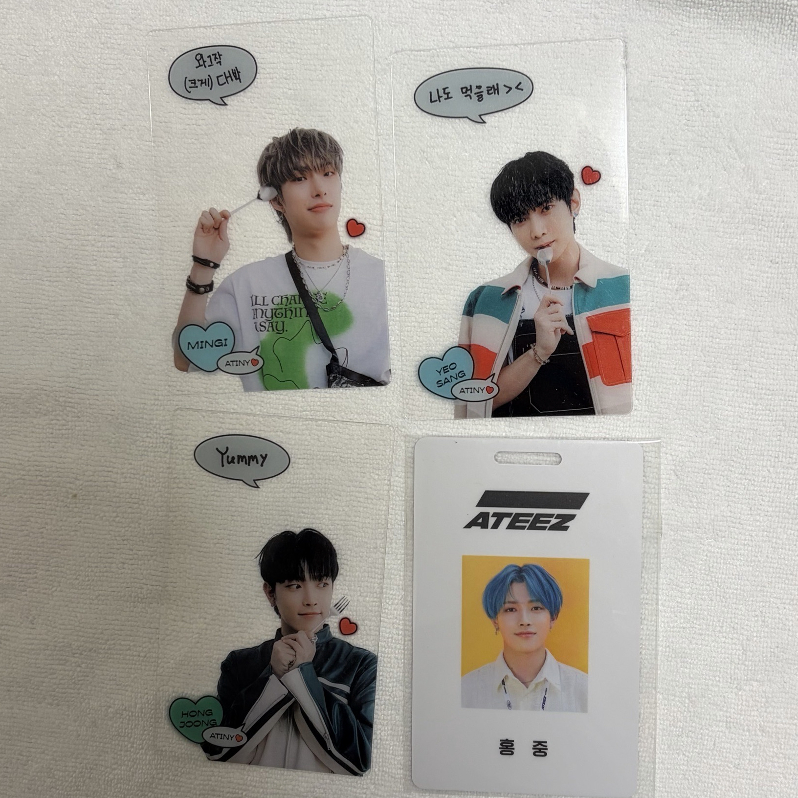 ATEEZ 三期 續會禮 透卡 弘中 年曆 證件卡