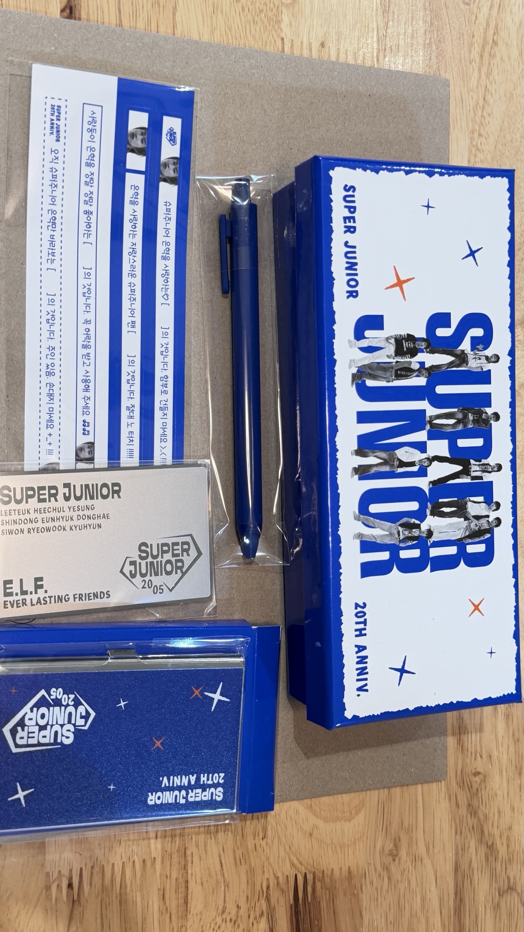 SJ 20週年紀念 文具組 銀赫 （無小卡）