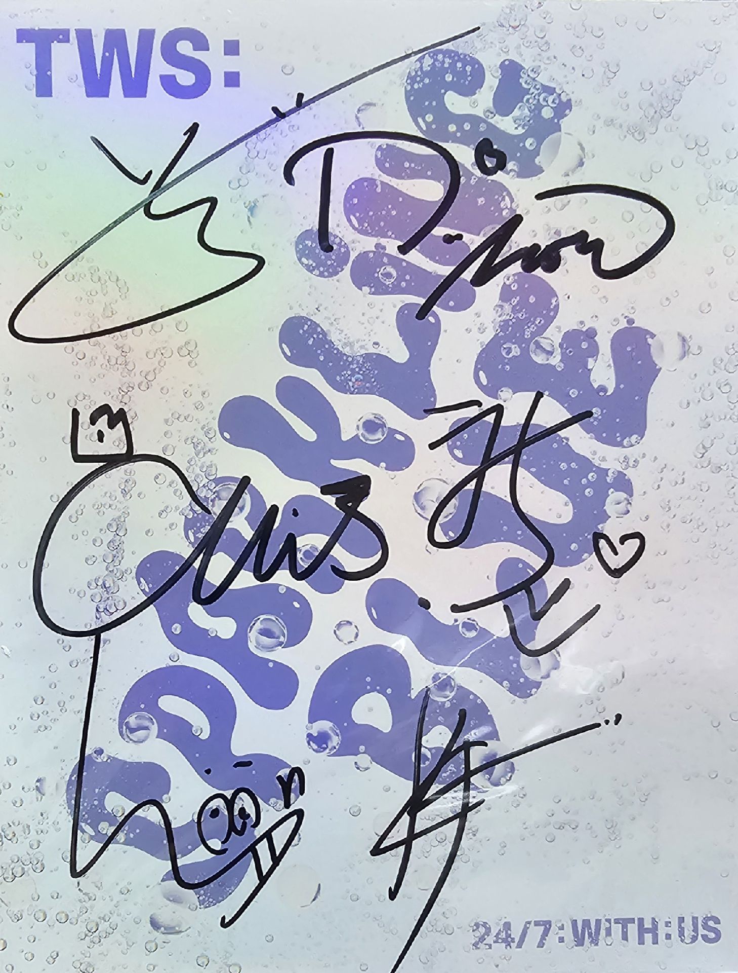 【Mwave 簽專】TWS 💽✍️ 簽名專輯 Sparkling Blue 親筆簽名 ✍️ 全成員簽名