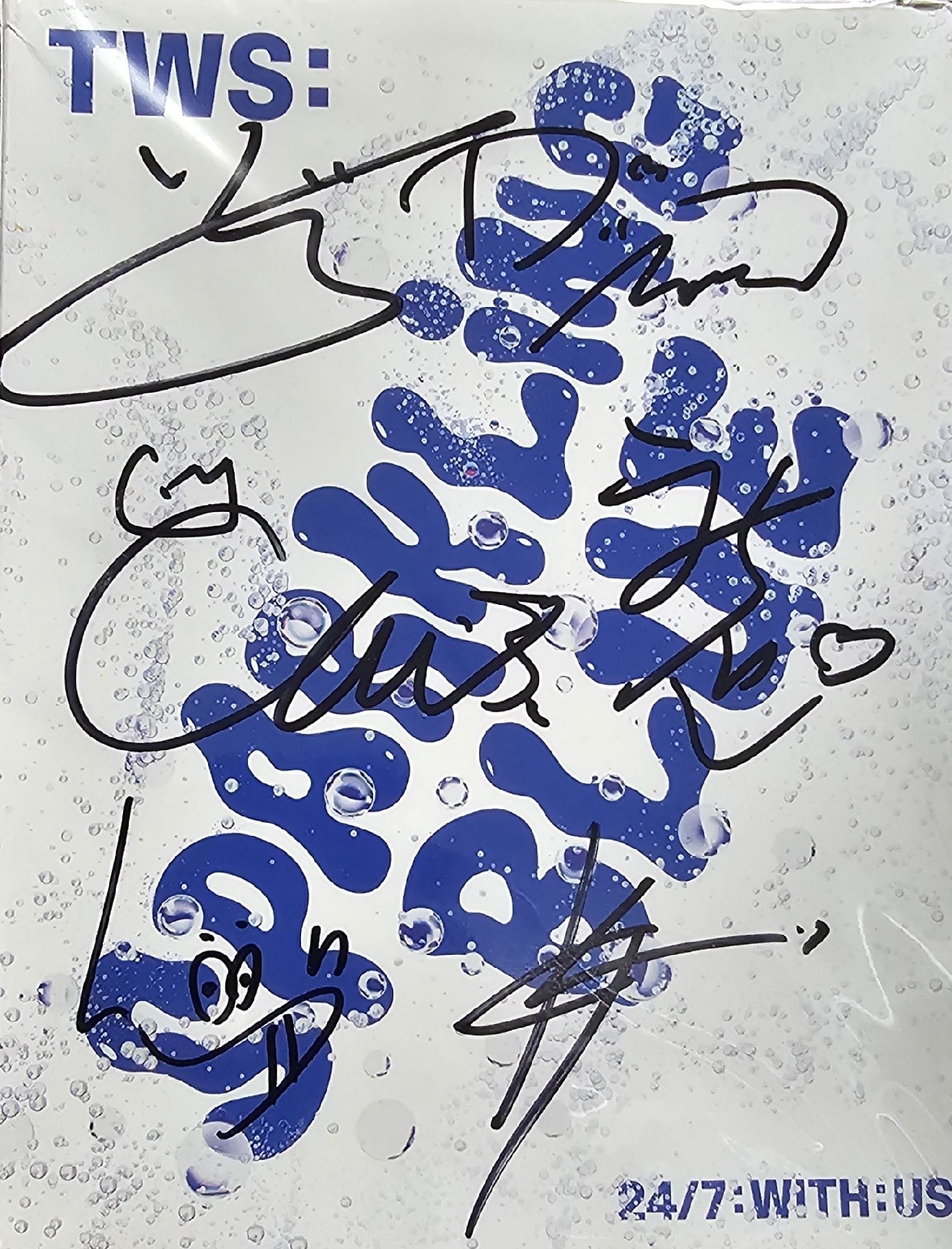 【Mwave 簽專】TWS 💽✍️ 簽名專輯 Sparkling Blue 親筆簽名 ✍️ 全成員簽名