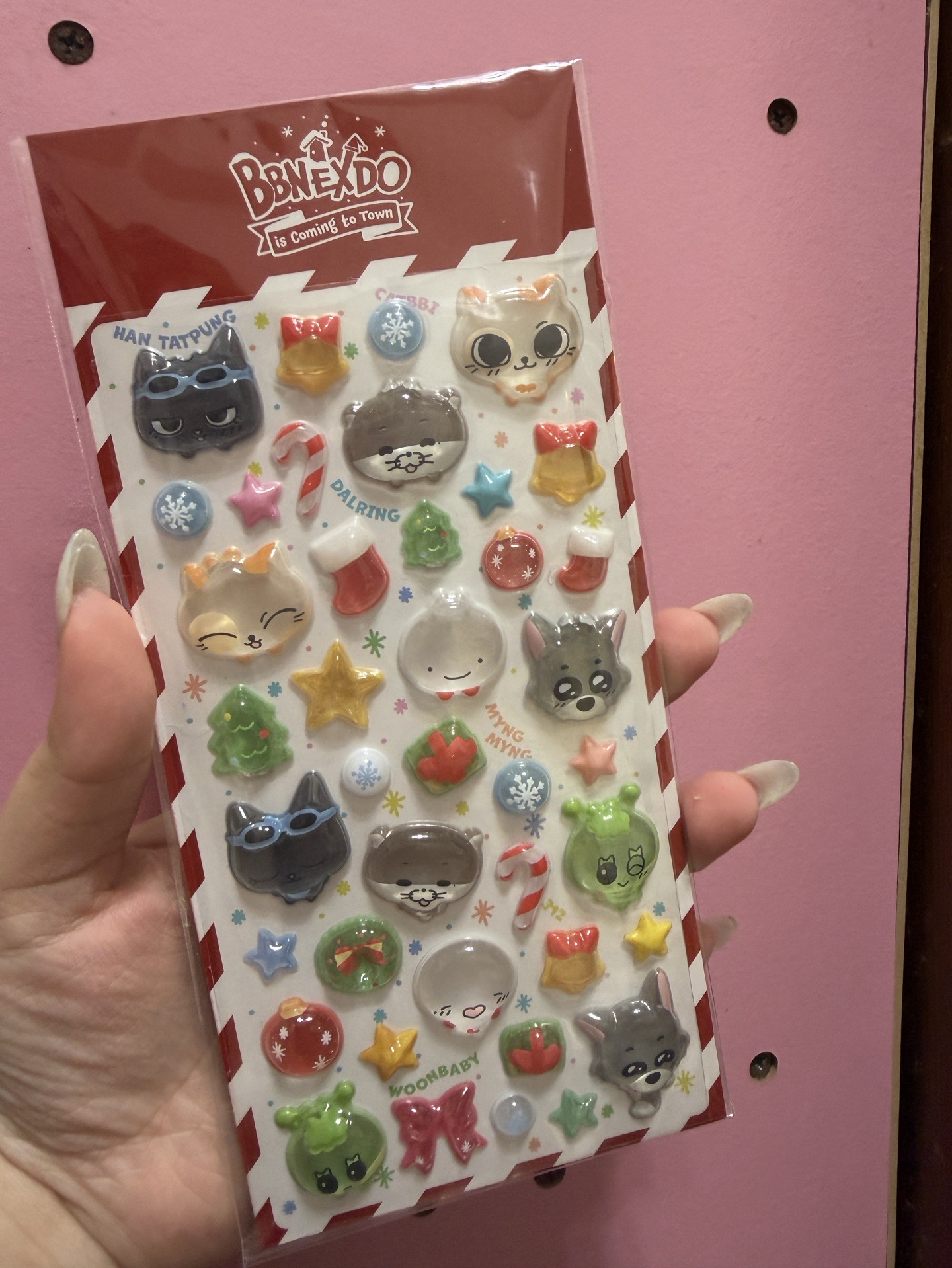 聖誕快閃立體貼紙