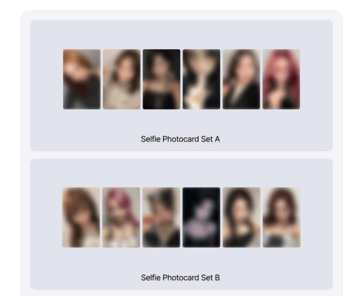 Babymonster wvs A+B 成員 set