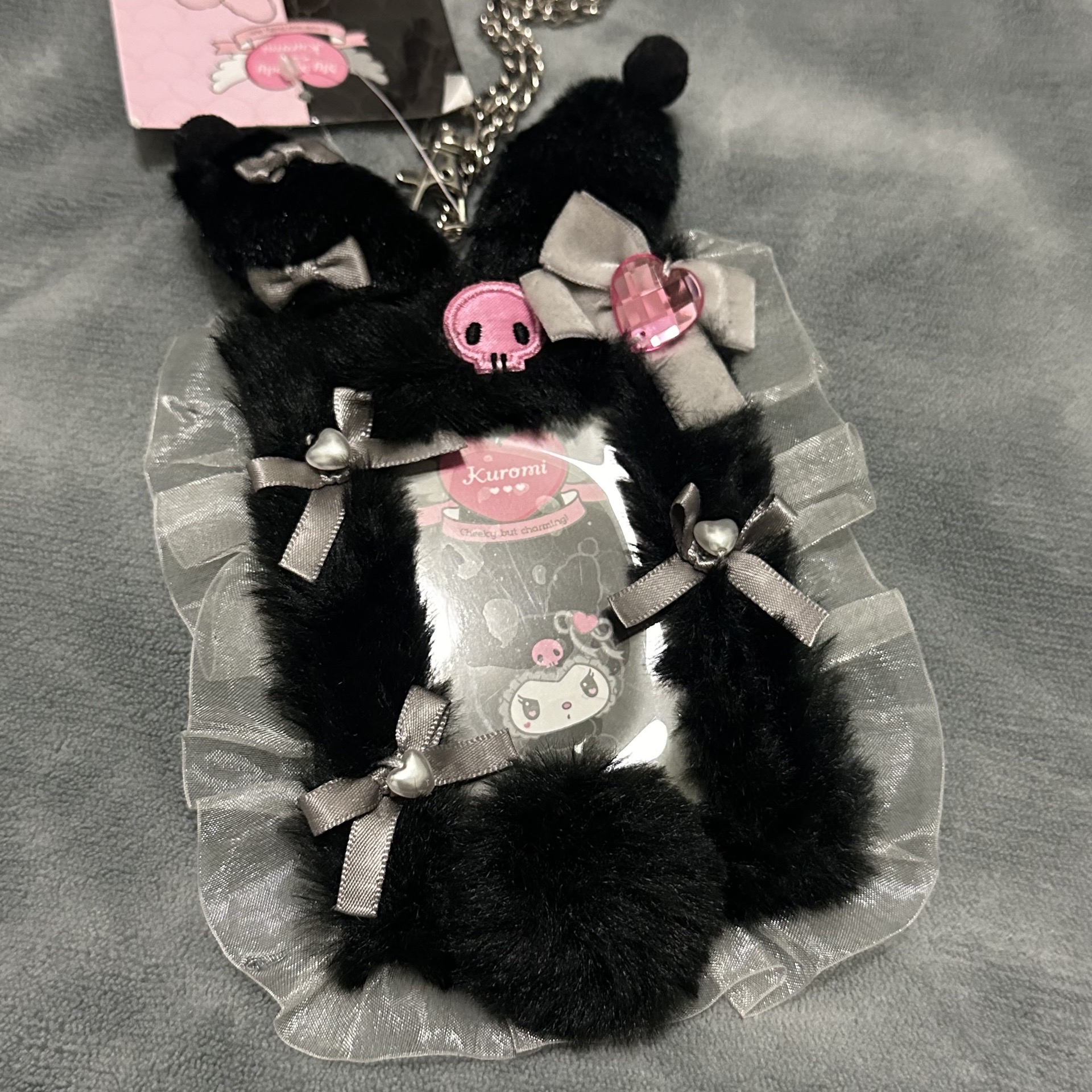 三麗鷗 酷洛米 絨毛造型卡套 復古毛絨兔系列