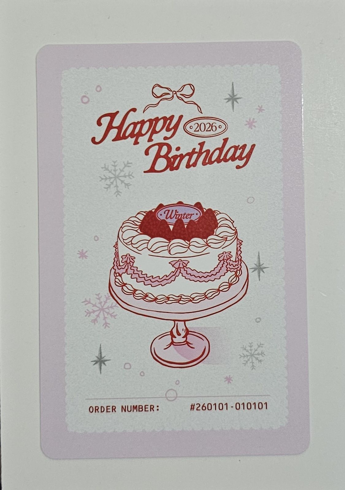 冬天生日周邊卡set 