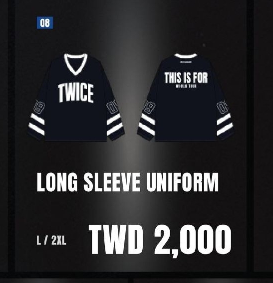 TWICE 六巡運動長袖(黑)