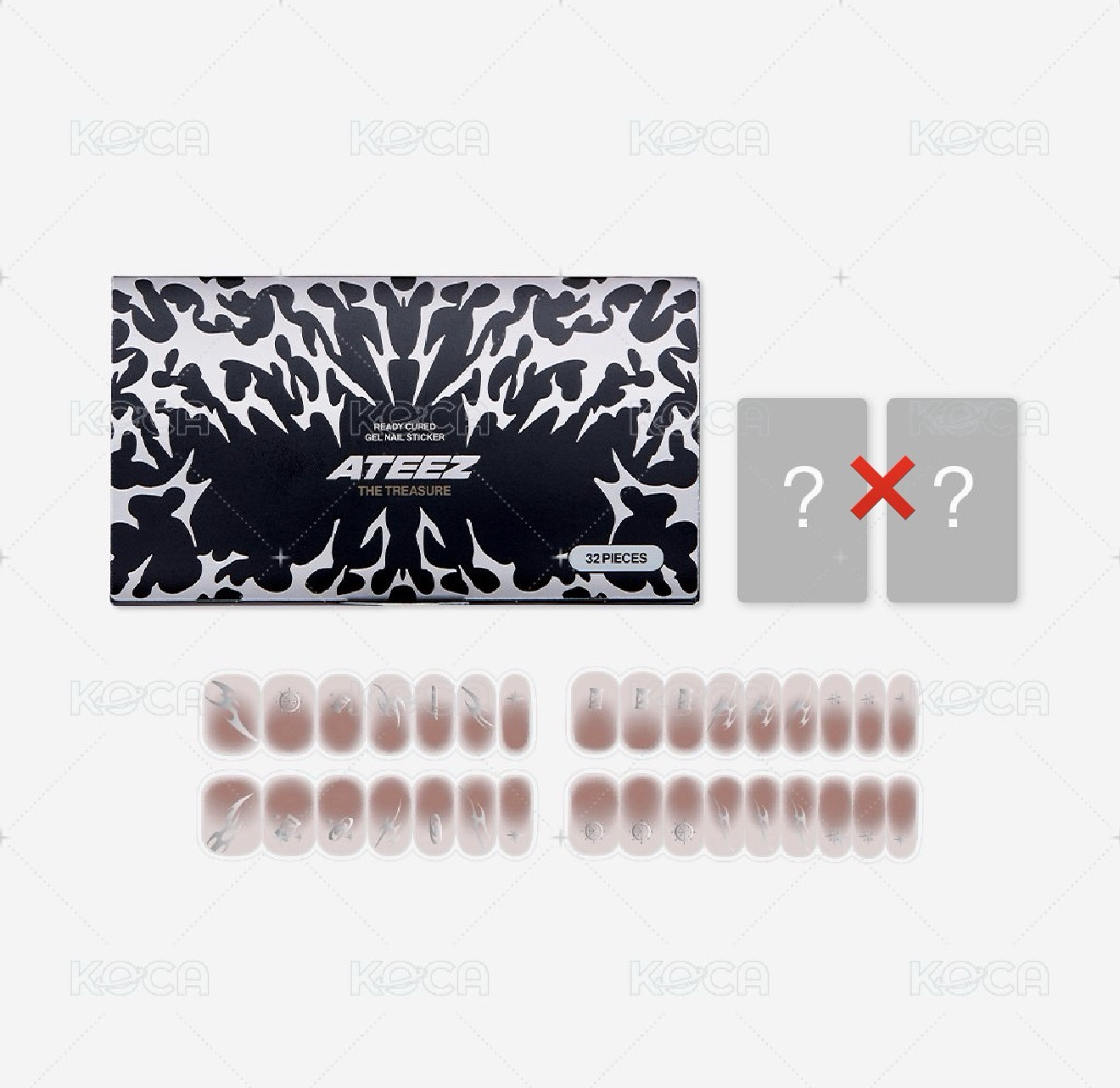 ❤️‍🔥fanplday 指甲貼 2組出 CURED GEL NAIL STICKER 🩶🖤無卡🏴‍☠️