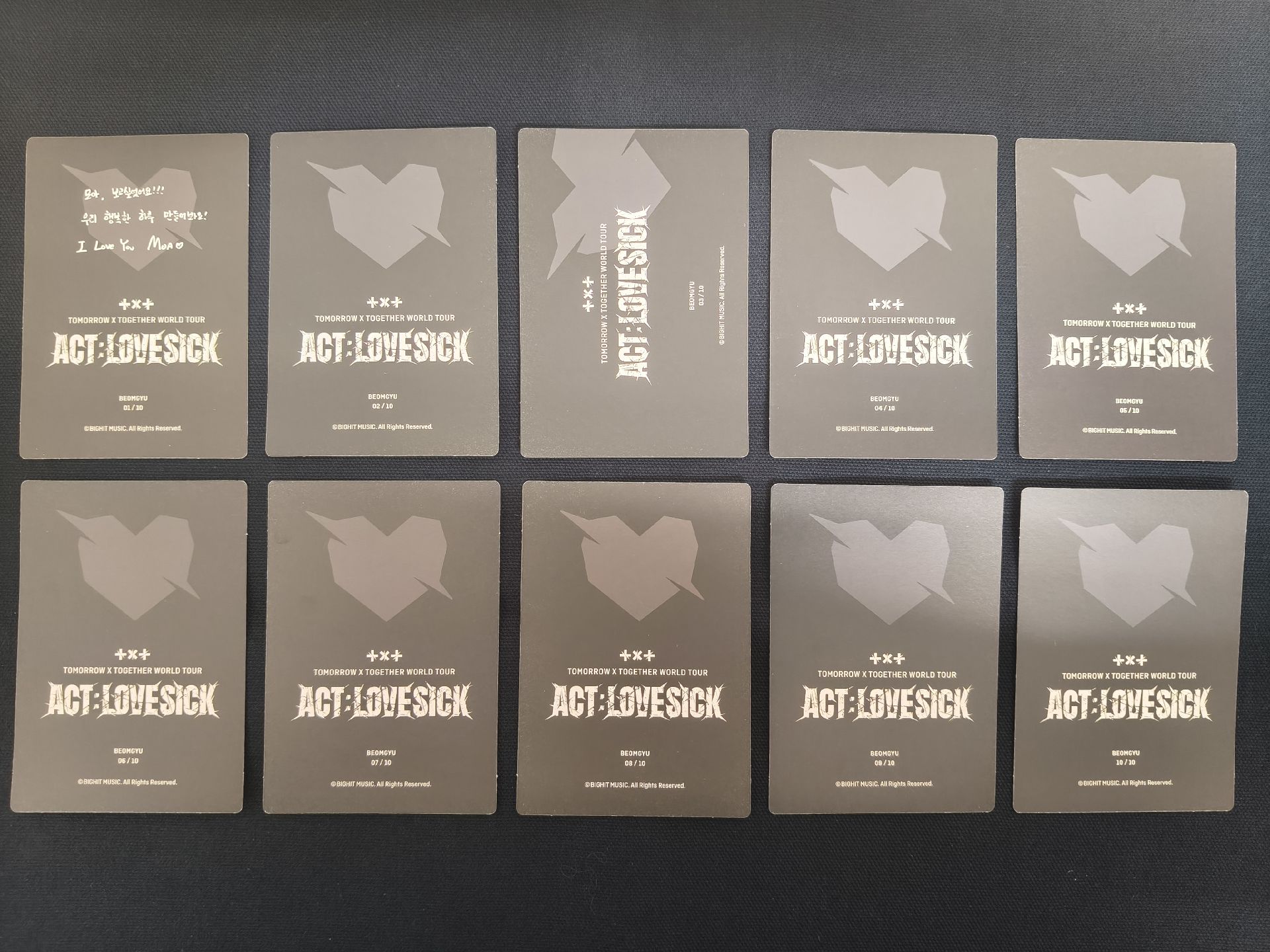 TXT ACT：LOVE SICK 周邊 小卡 杋圭 圖上十張一起售