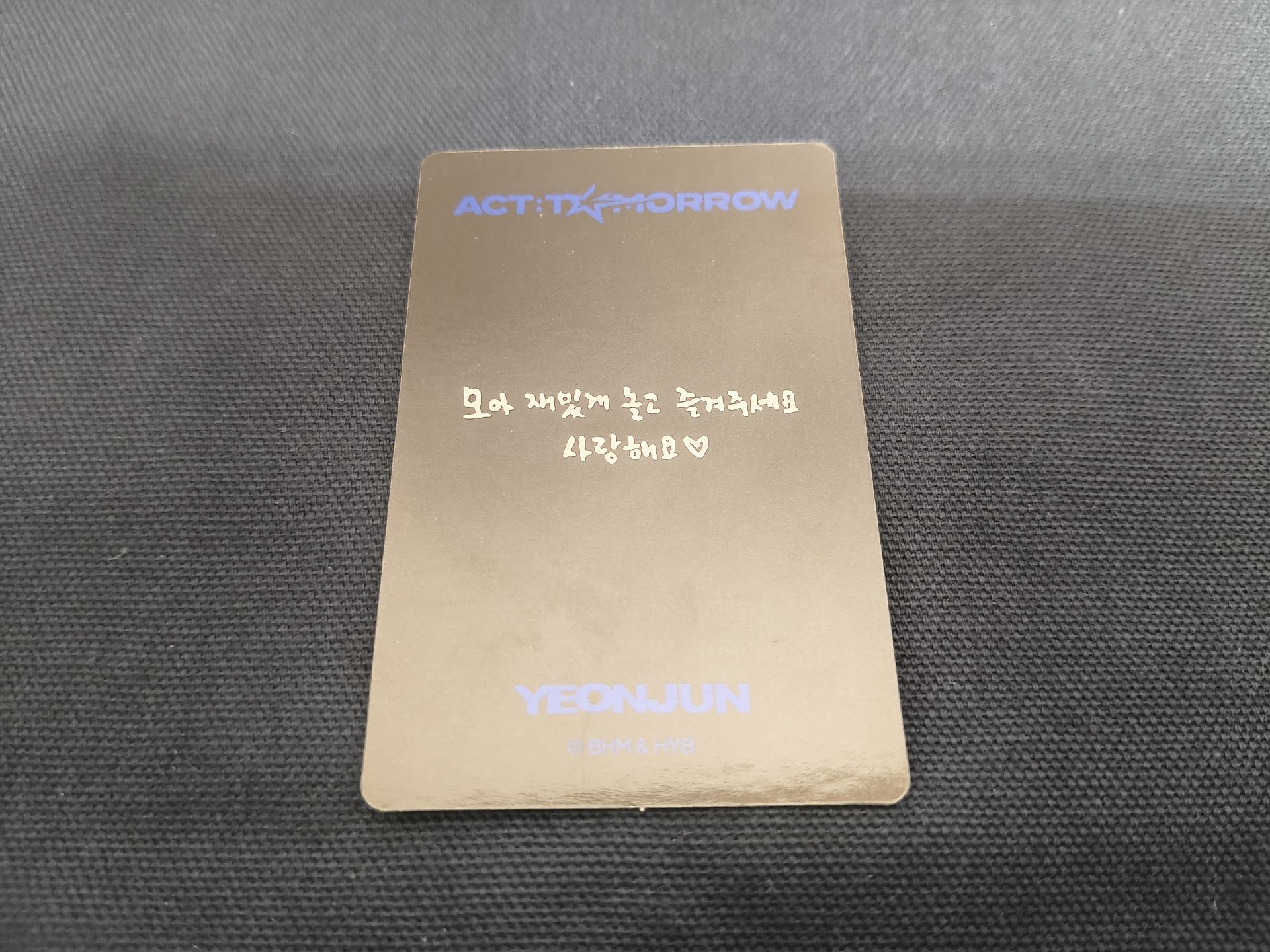 TXT ACT : TOMORROW 周邊 隨機 自拍 小卡 然竣