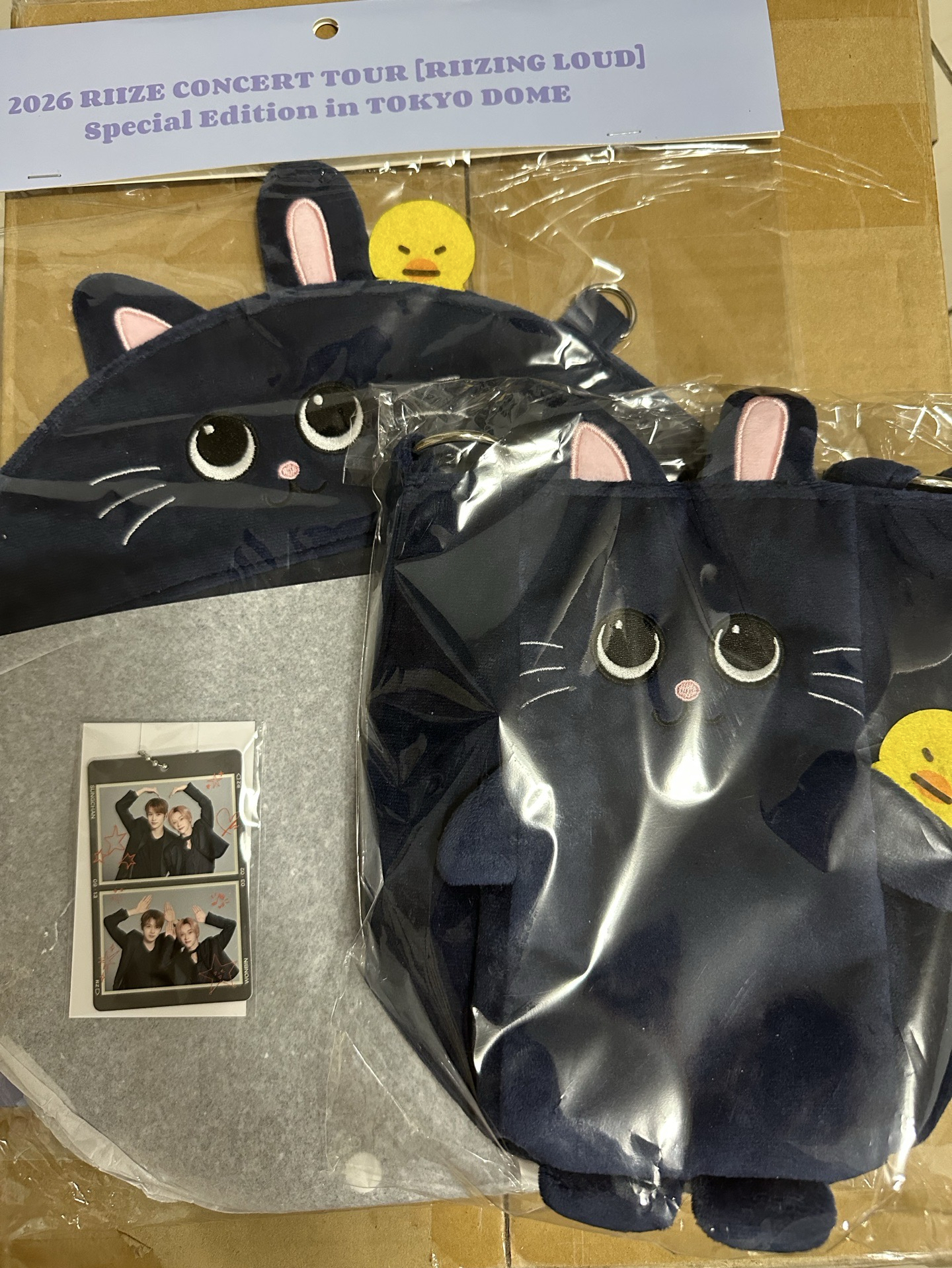 日安 燦彬雙人扭蛋 兔喵鴨 娃包 扇套