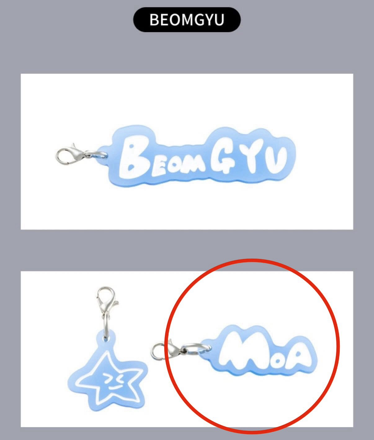 日巡壓克力吊飾圭（只有moa 無星星&姓名）