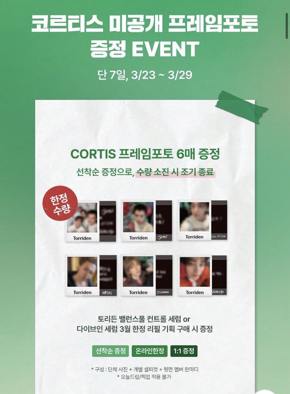 cortis X torriden代言卡一套