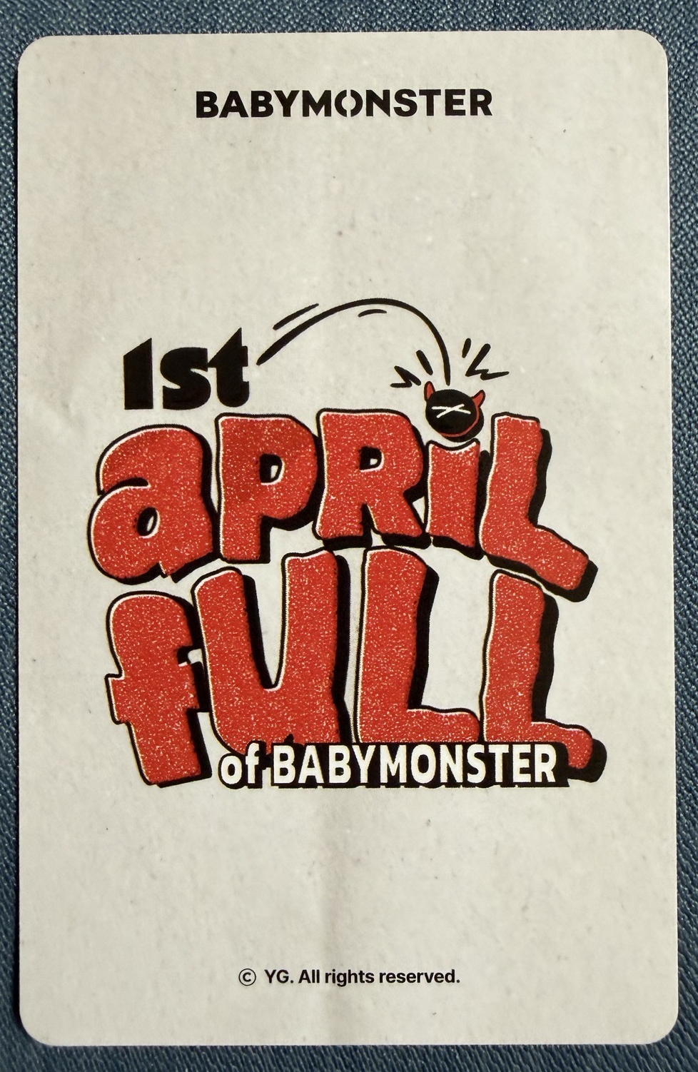 Babymonster 一週年 yg線下 周邊快閃 滿額卡 西裝角 Asa