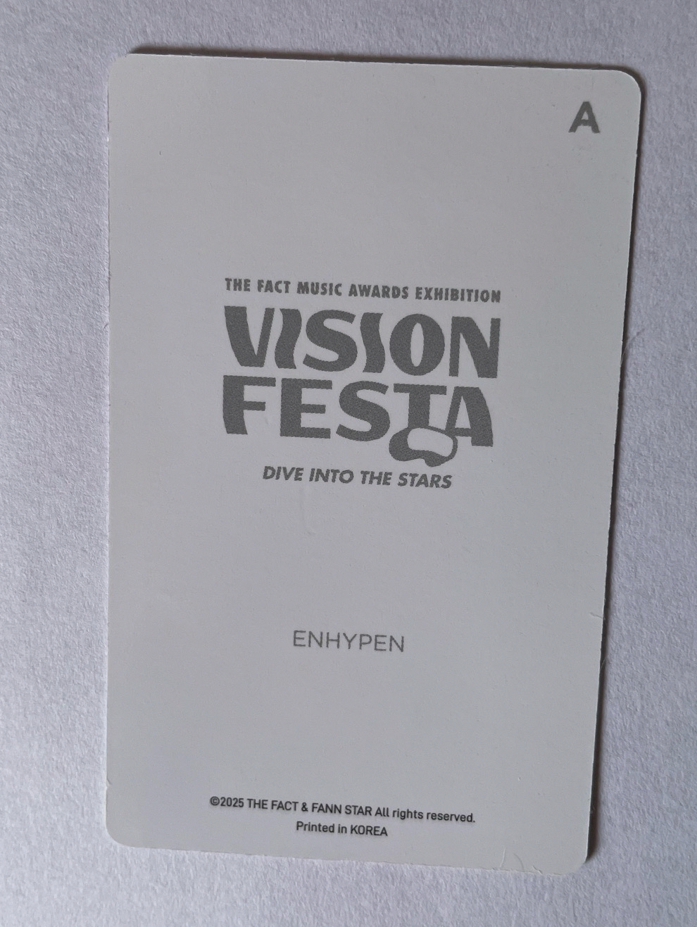 ENHYPEN VISION FESTA101 小卡 NI-KI