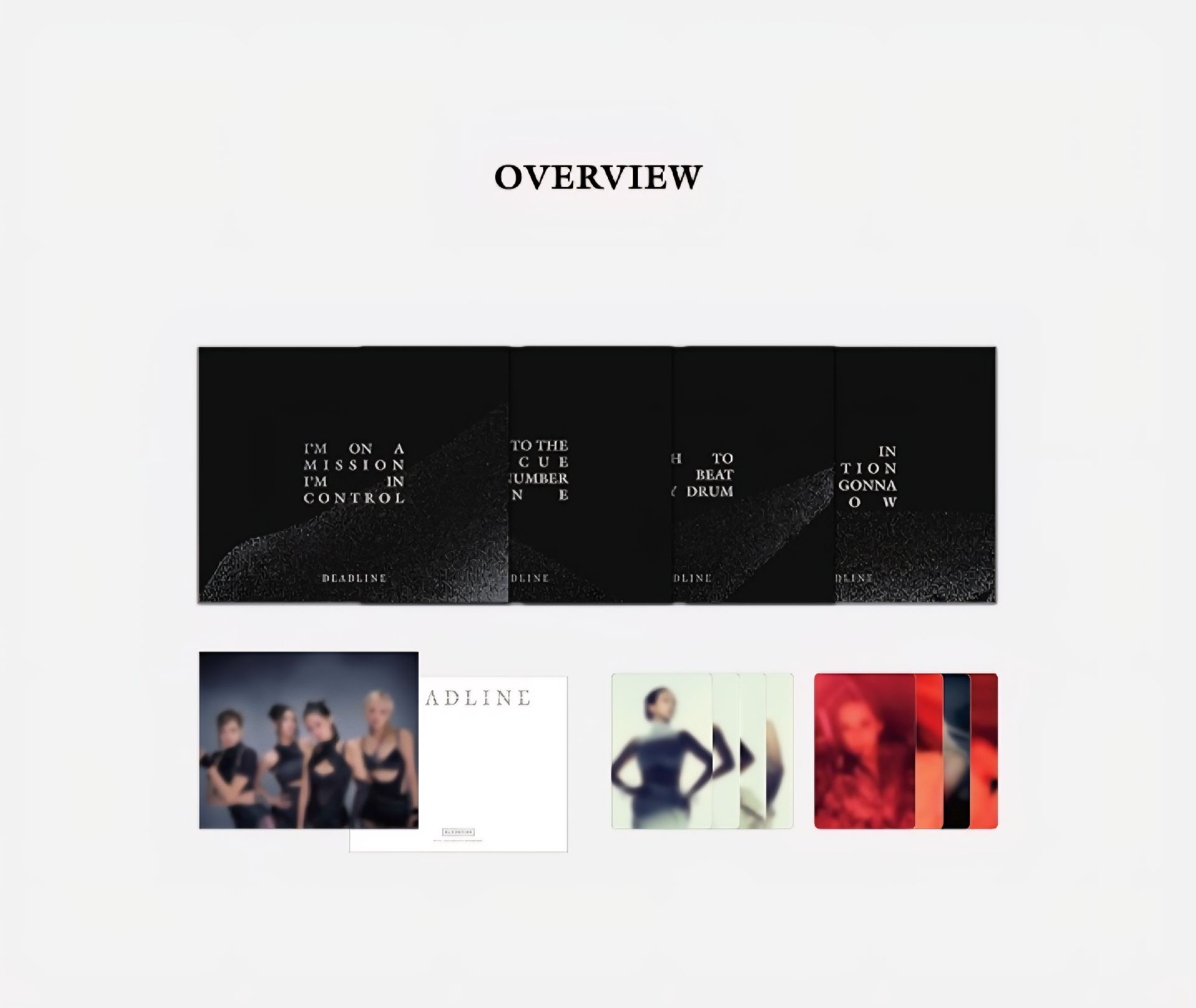 Deadline與The show歌詞小卡套組