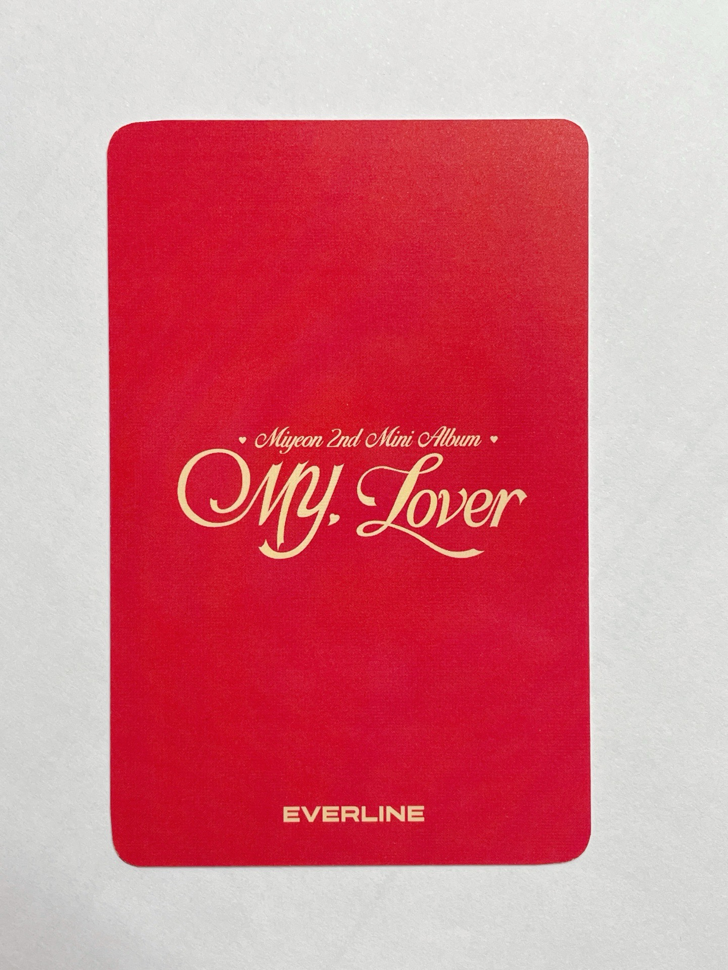 MY, Lover el SC 簽售卡 一套三張