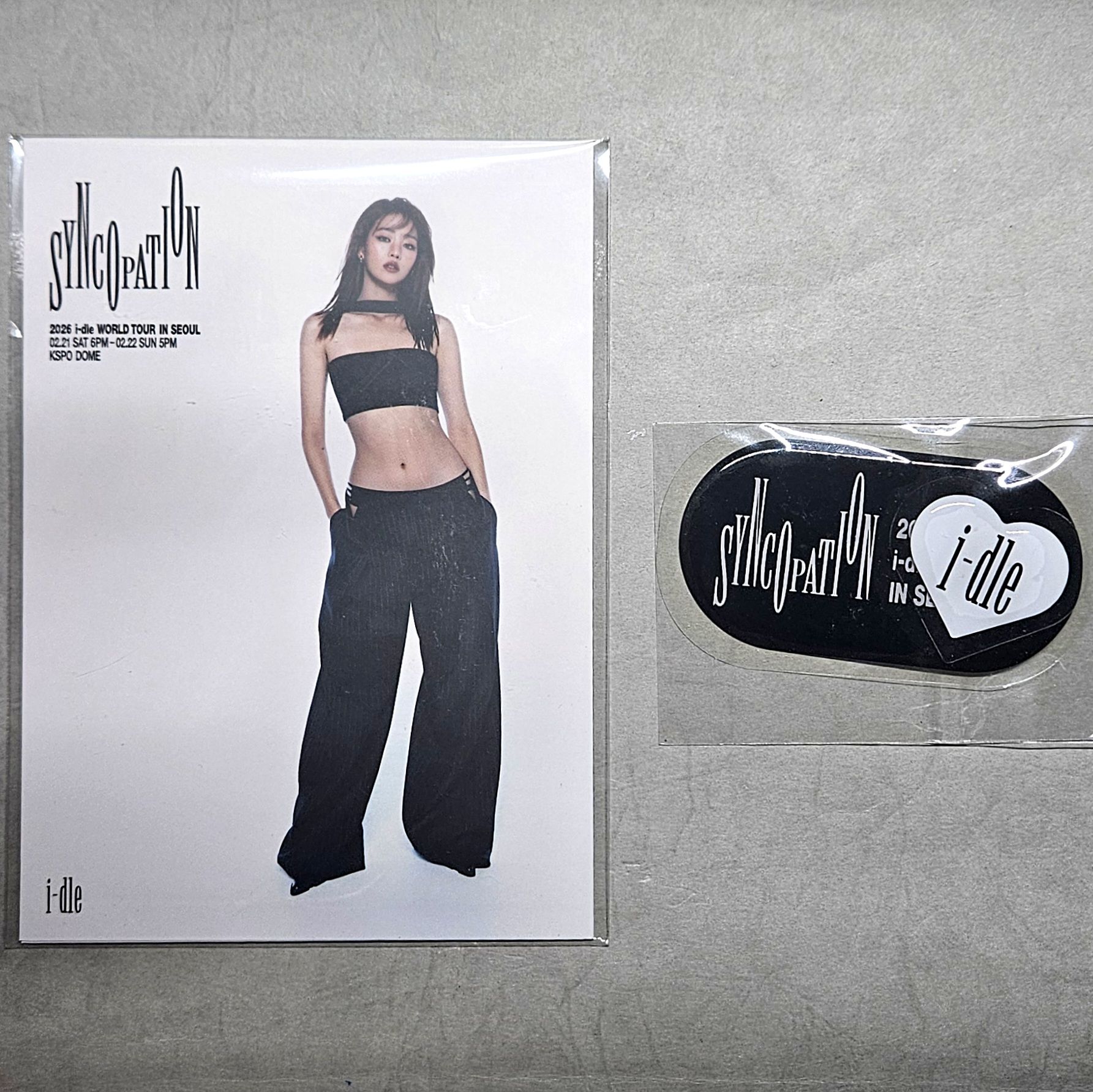i-dle 世巡首爾場 明信片(僅無麵)+貼紙 