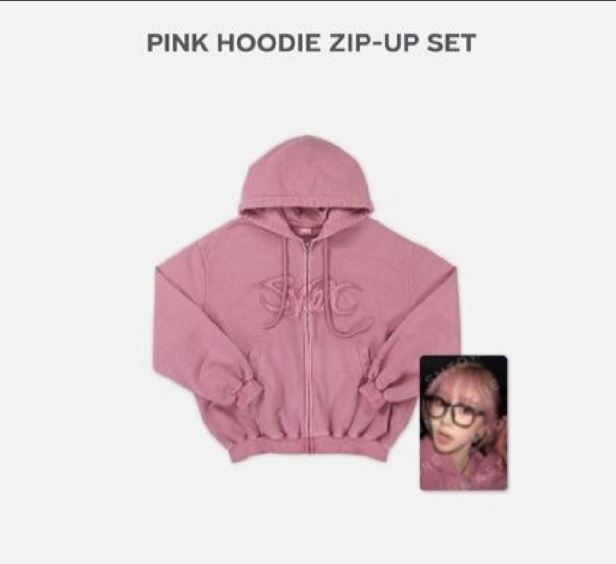 二巡 pink hoodie外套 無小卡