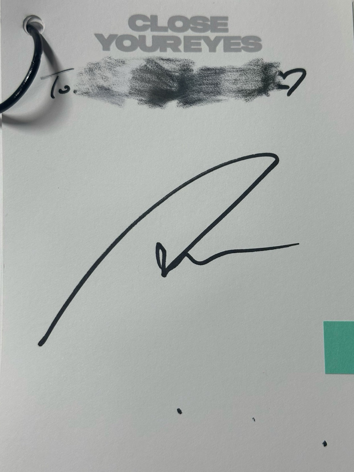 close your eyes 親簽 明信片 撕頁