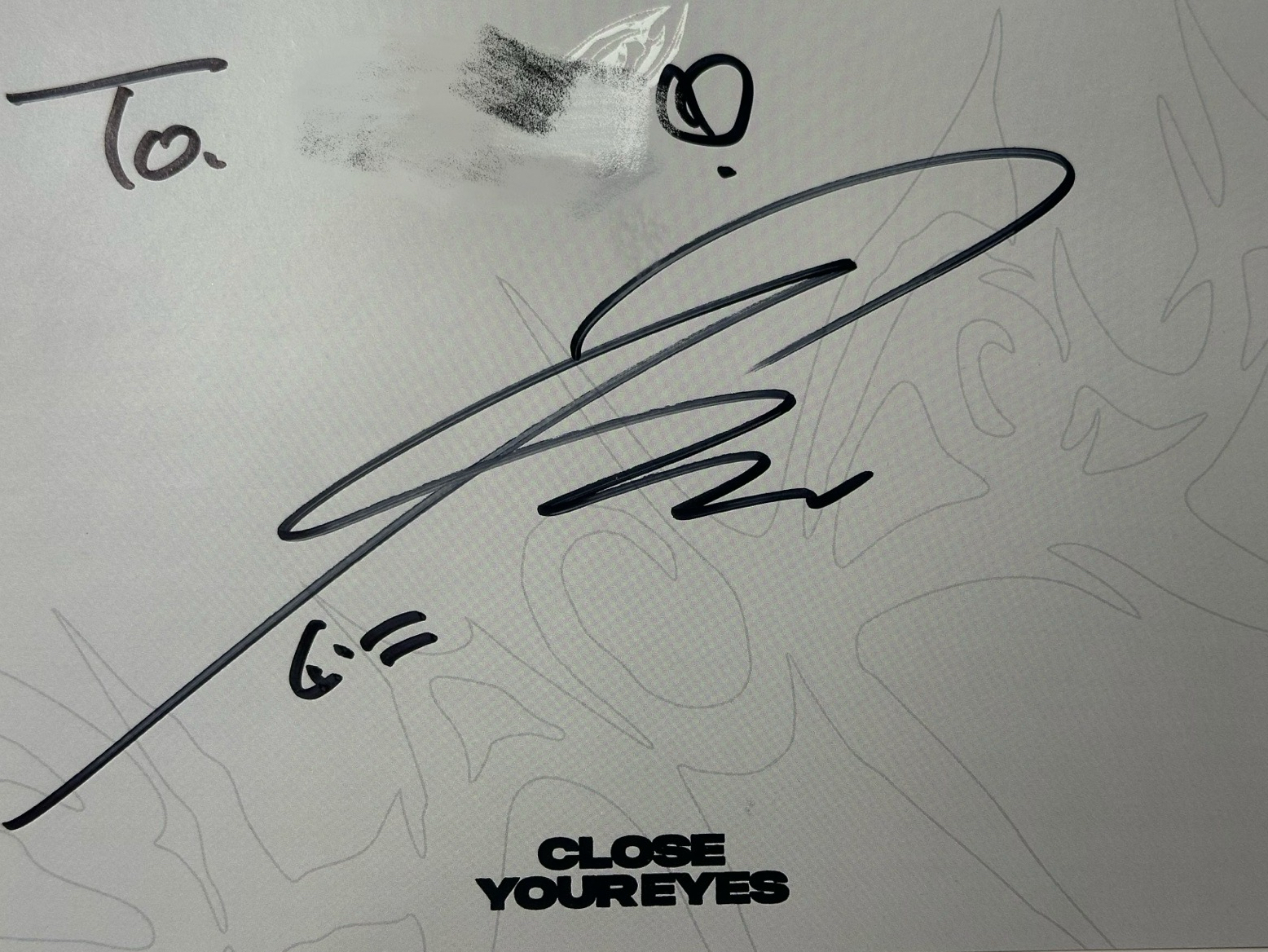 close your eyes 親簽 明信片 撕頁