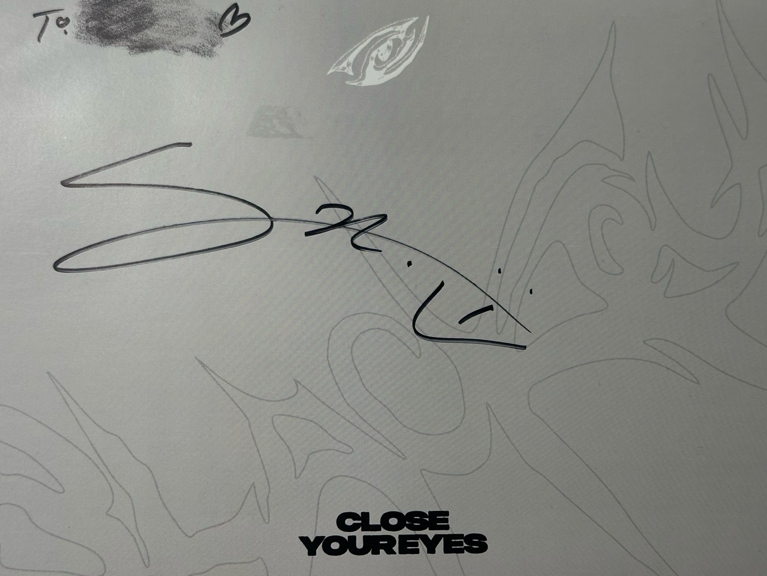 close your eyes 親簽 明信片 撕頁