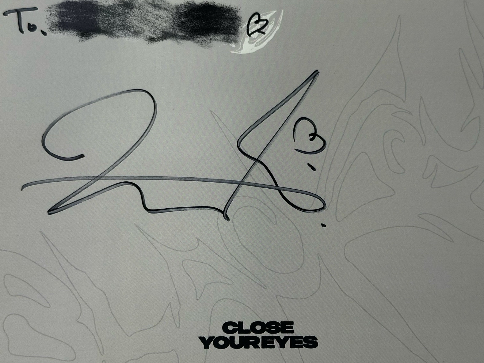 close your eyes 親簽 明信片 撕頁