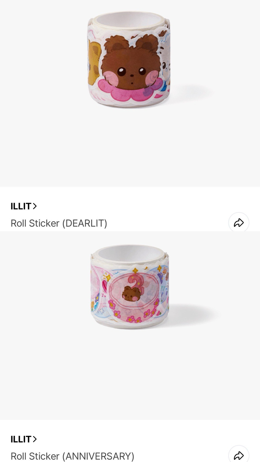 可直拍 「非現一販」DEARLIT貼紙卷 大頭貼紙/紀念版貼紙