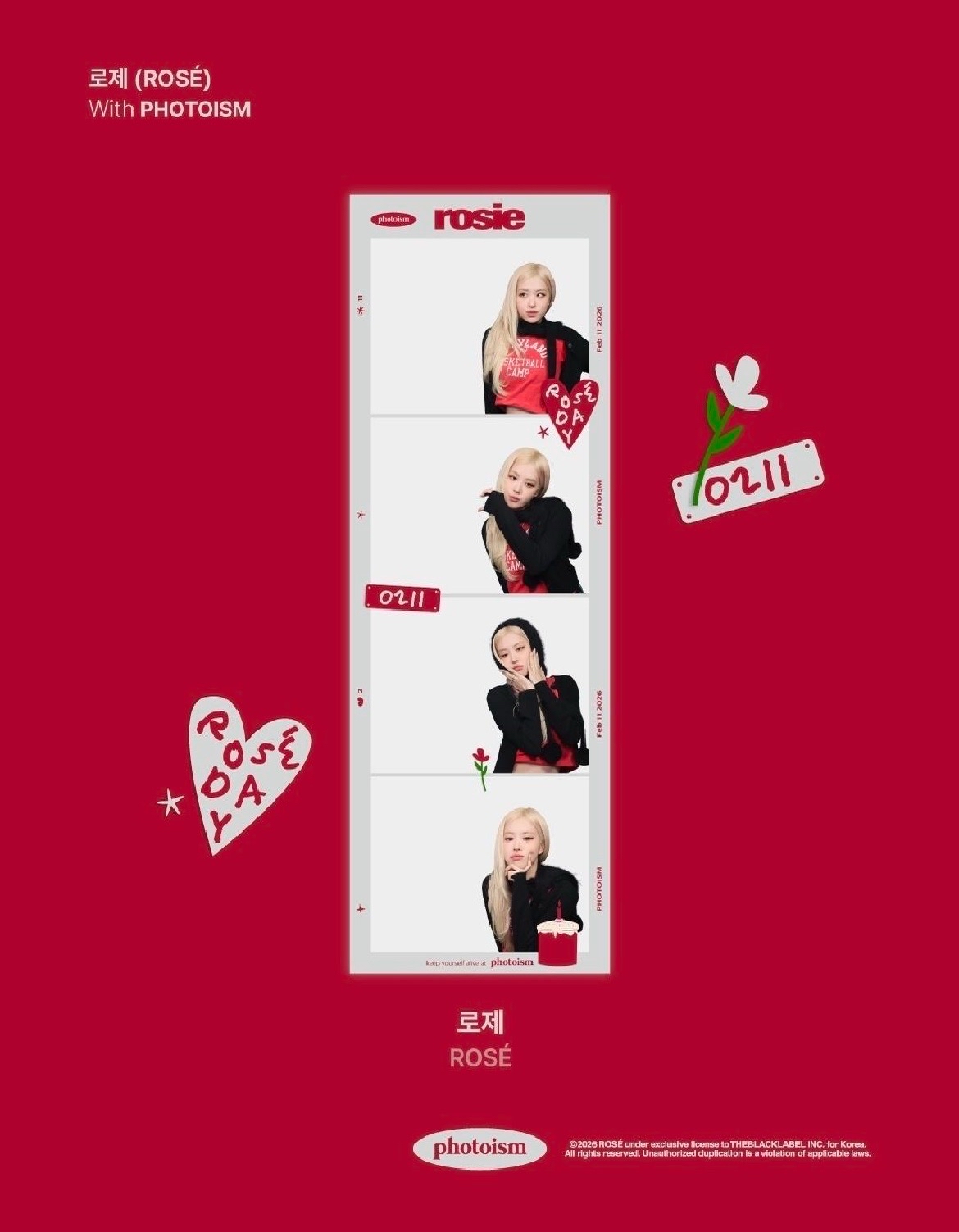 Rosé生日 人生四格卡