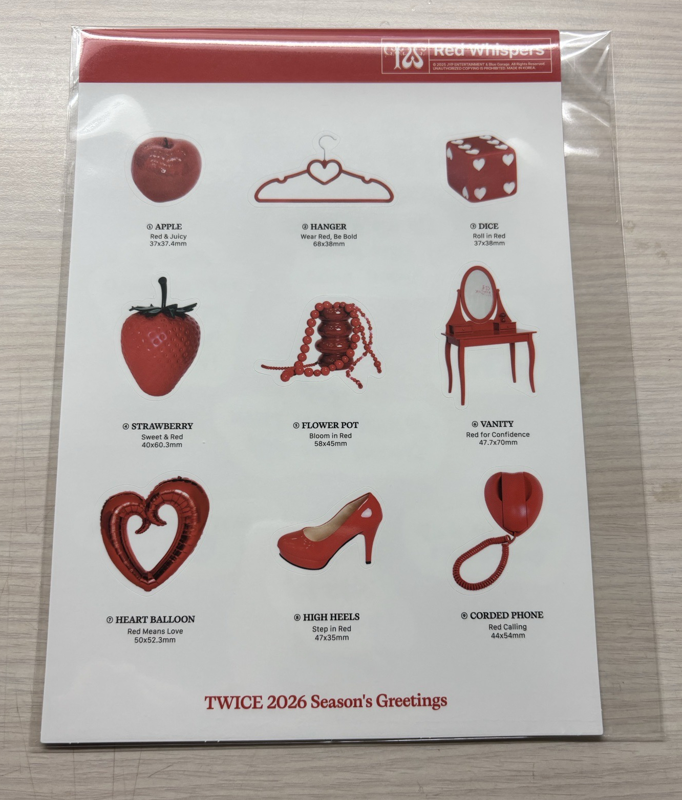 Twice 2026 韓版年曆 拆售