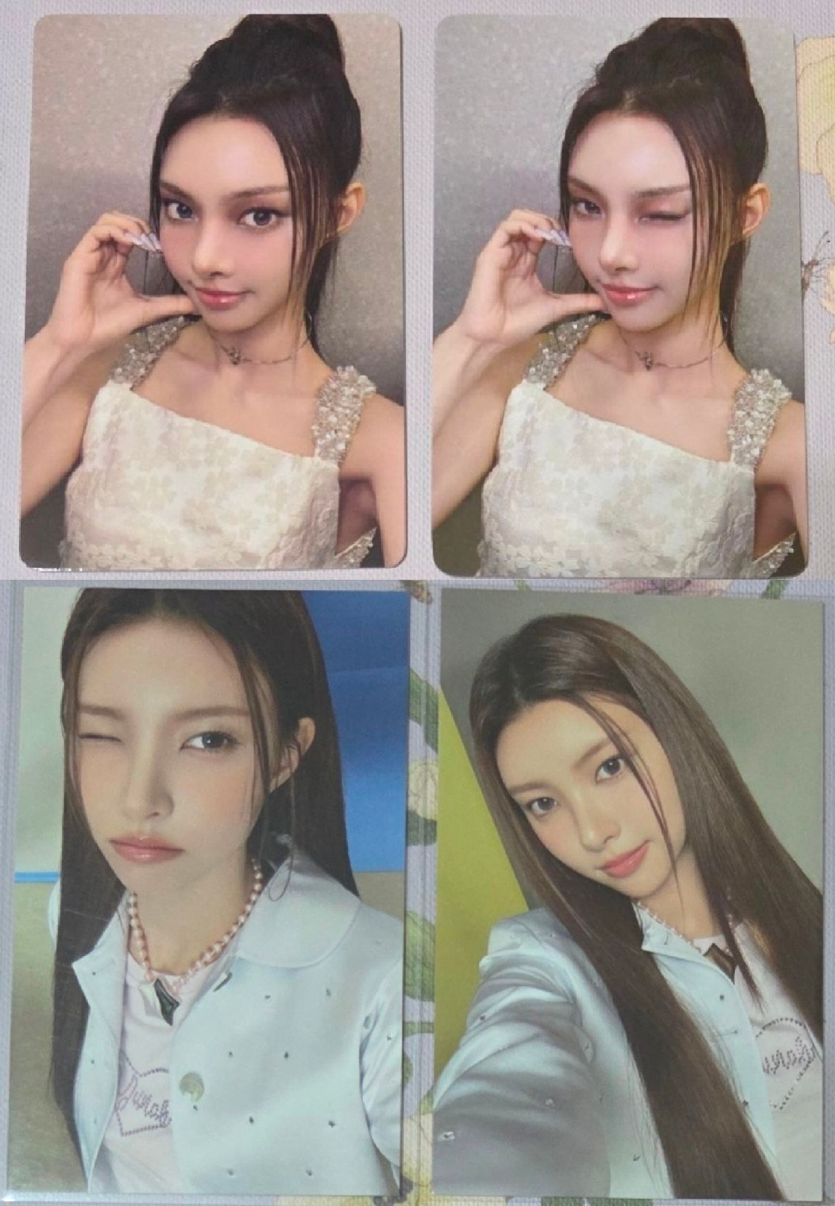 玧我4張2️⃣ 粉衣卡 白衣卡