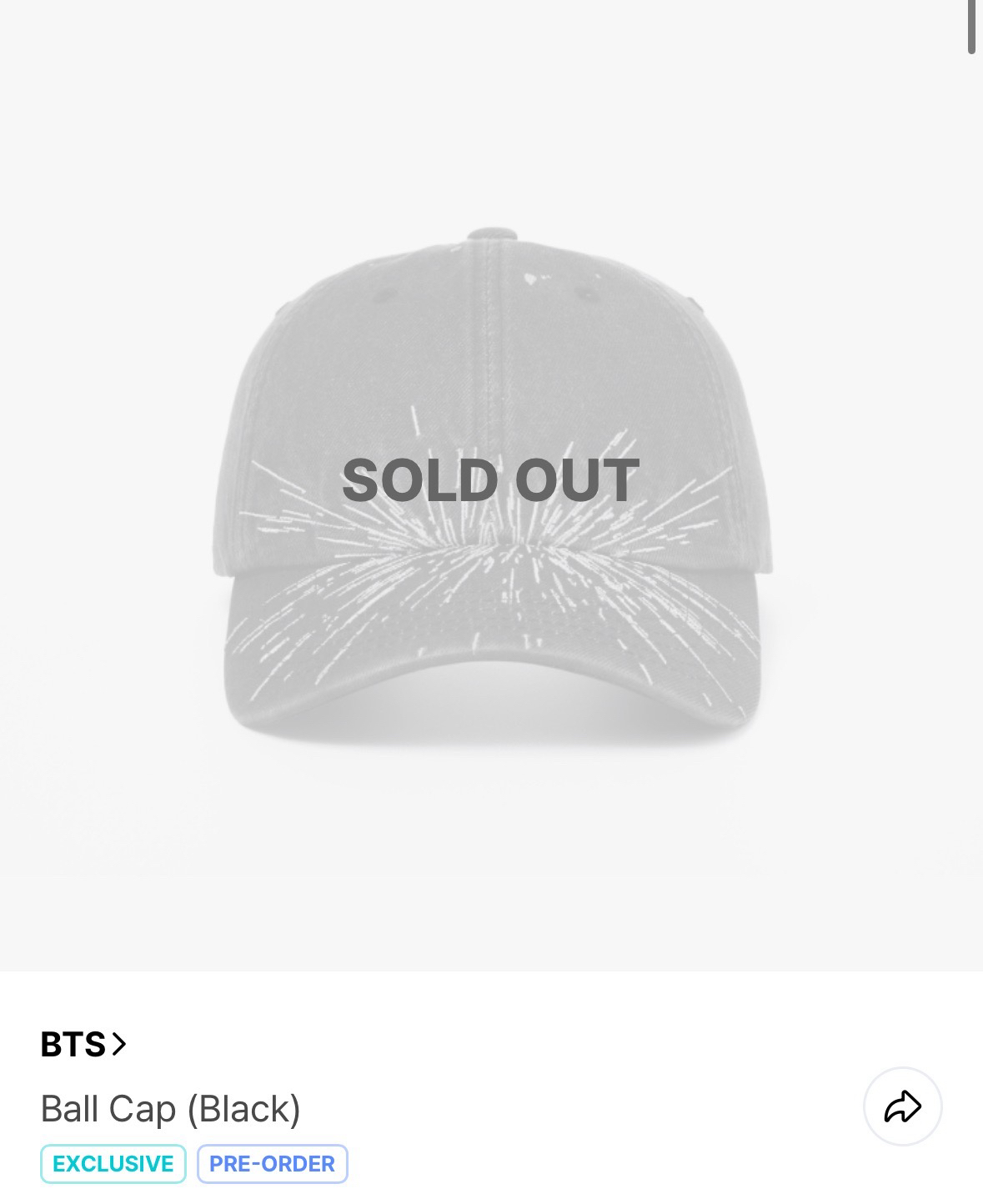 防彈 阿里郎周邊黑帽