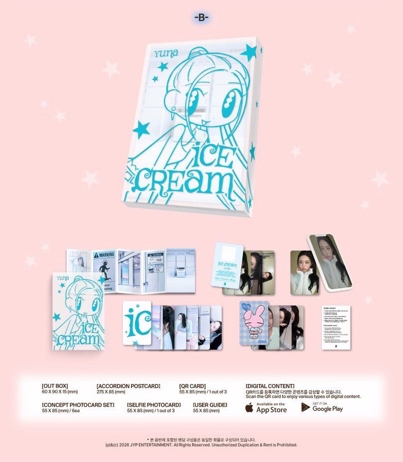 【非現】ITZY Yuna Ice Cream MSLD 1.0特典含專（AB版本各1）