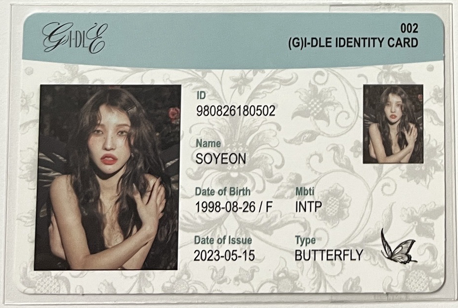 I feel Butterfly版 專輯卡ID卡