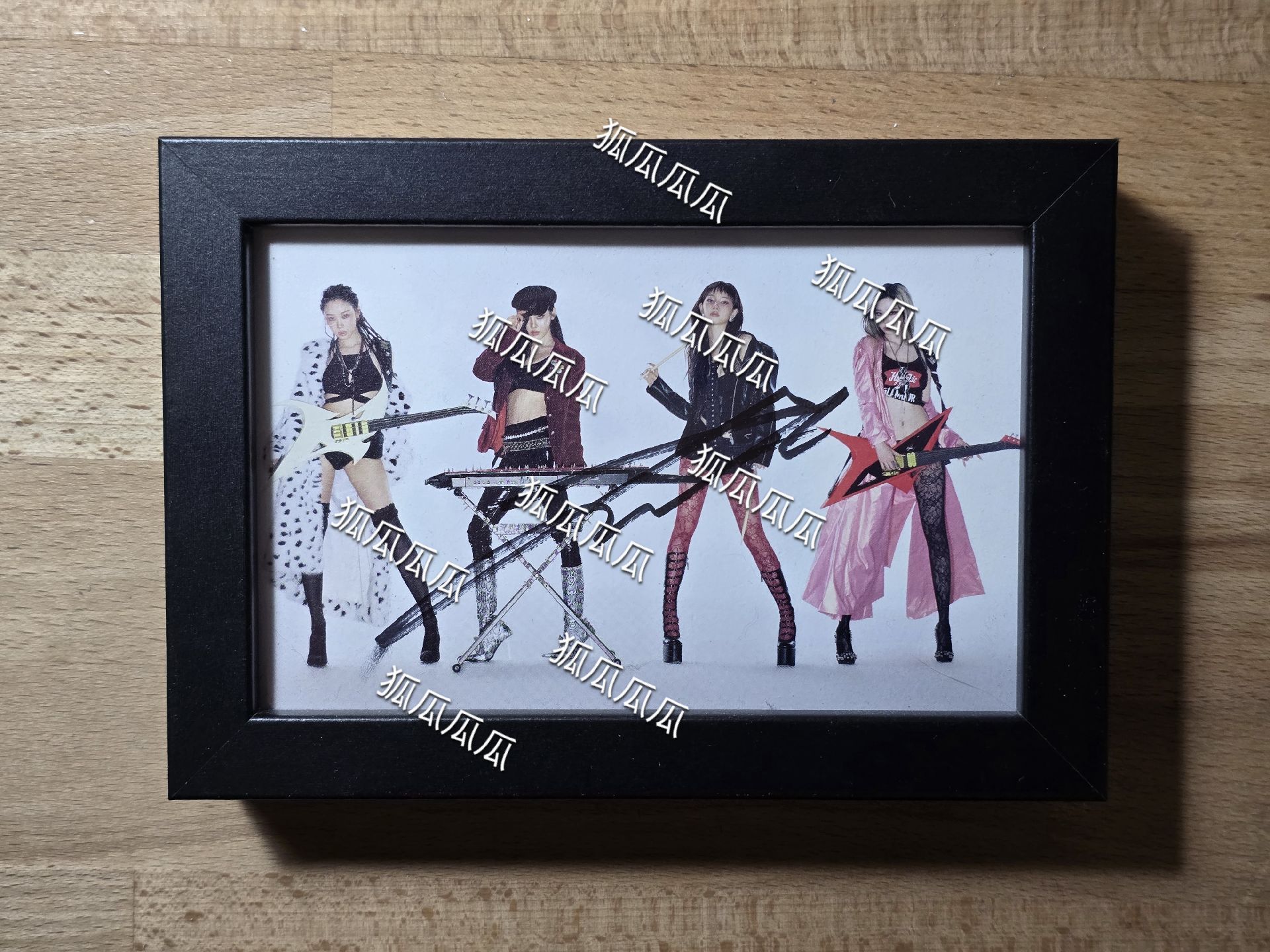 冬親簽明信片 含相框