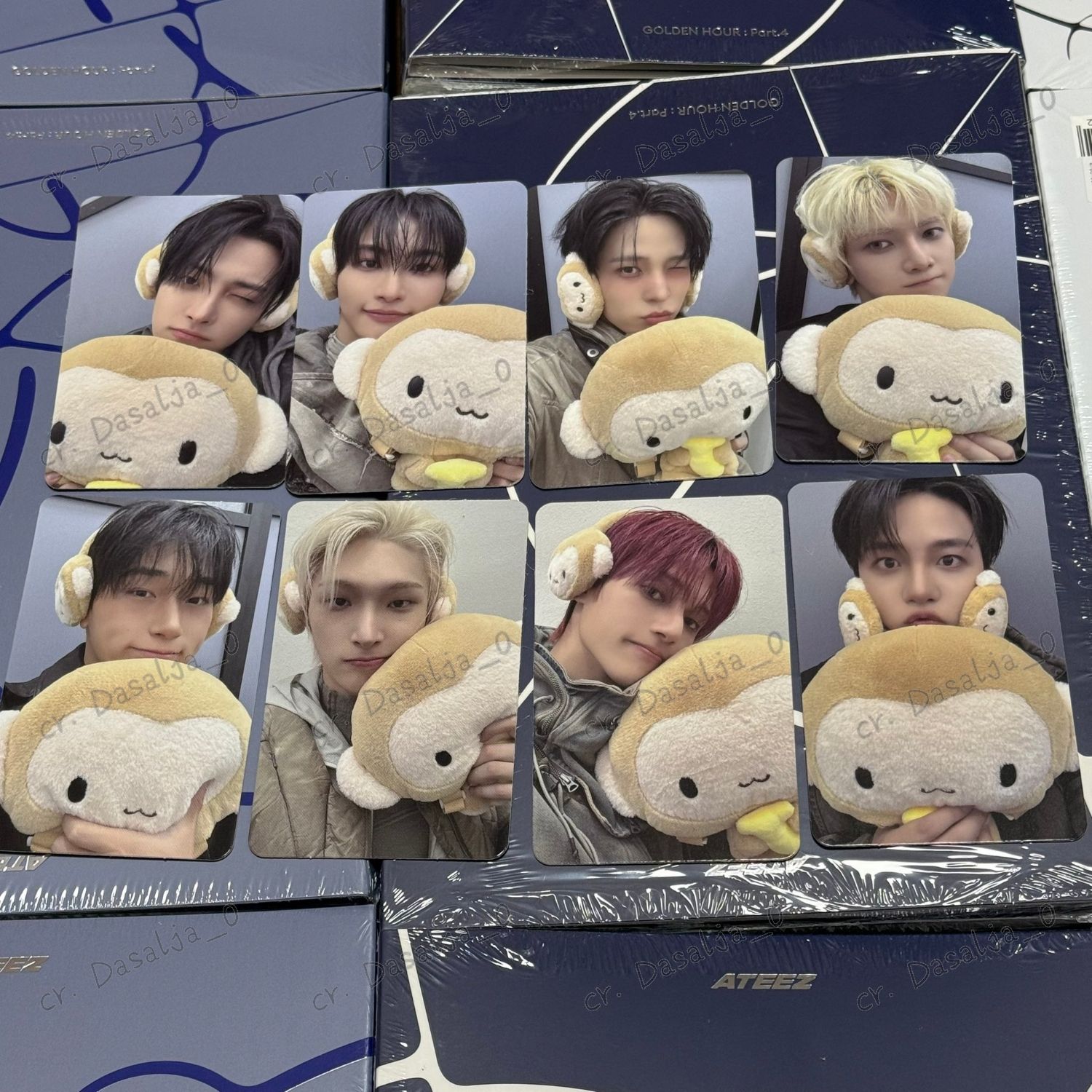 【非現】ATEEZ GOLDEN HOUR PART.4 FROMM STORE FANSIGN PC SET