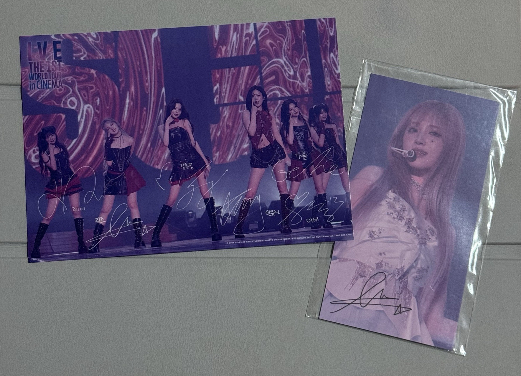 ive世巡電影隨機卡栗子+團體明信片