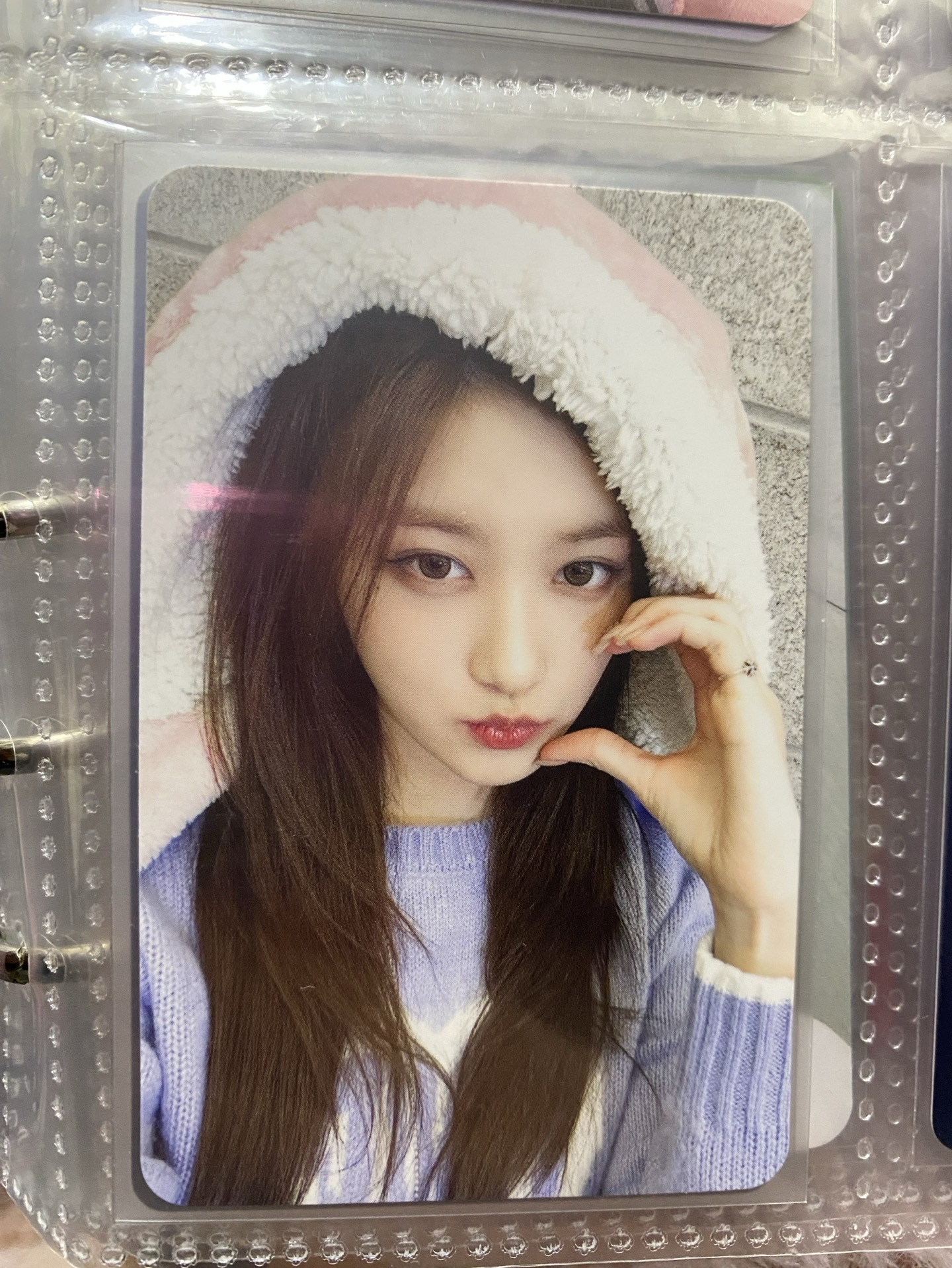 IVE 李瑞 Leeseo I'VE MINE ms 1.0 兔毯藍衣比心