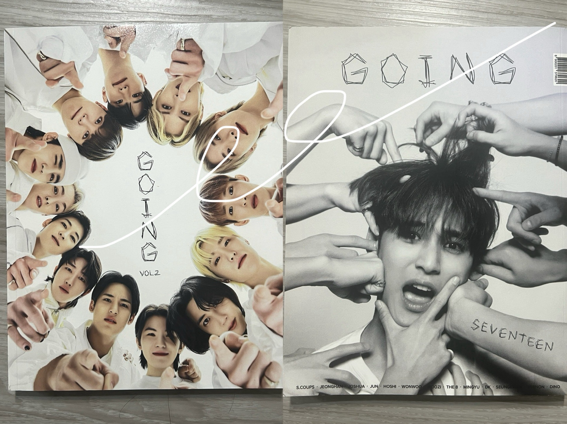 going seventeen 1.0+2.0 （含2.0白版小卡一套）+碩卡*3