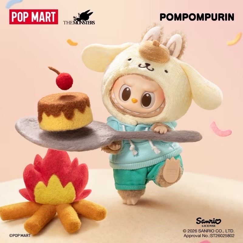THE MONSTERS × 三麗鷗家族系列 - 搪膠毛絨掛件盲盒 吊飾 布丁狗