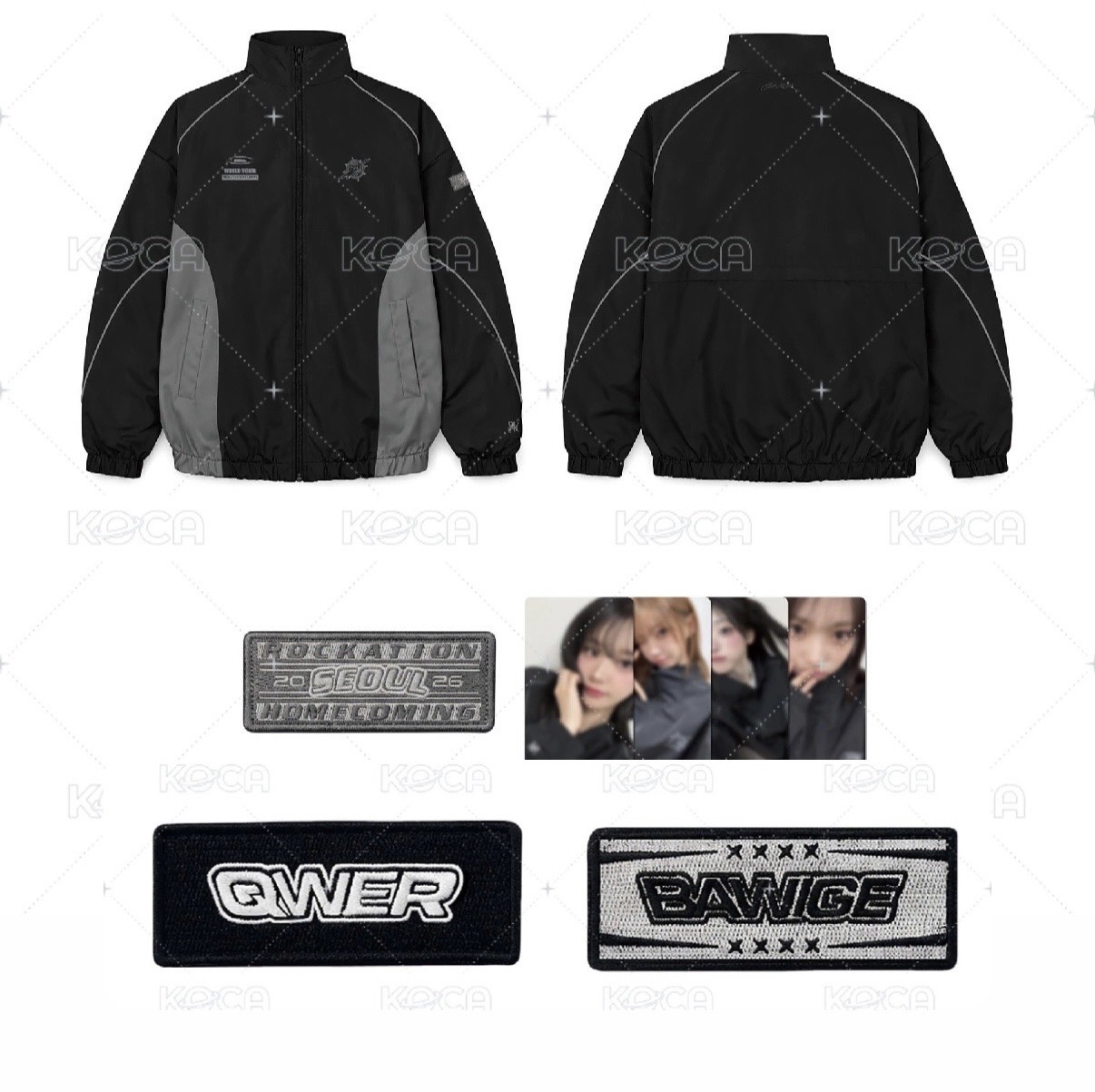 [線下購買/全新未拆］QWER韓安場 風衣外套 臂貼