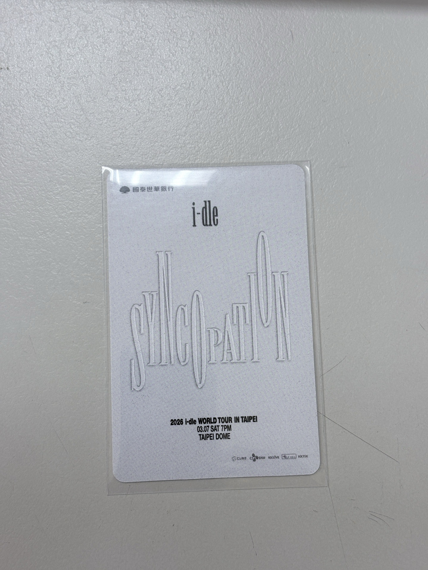 雨琦台北演唱會入場卡
