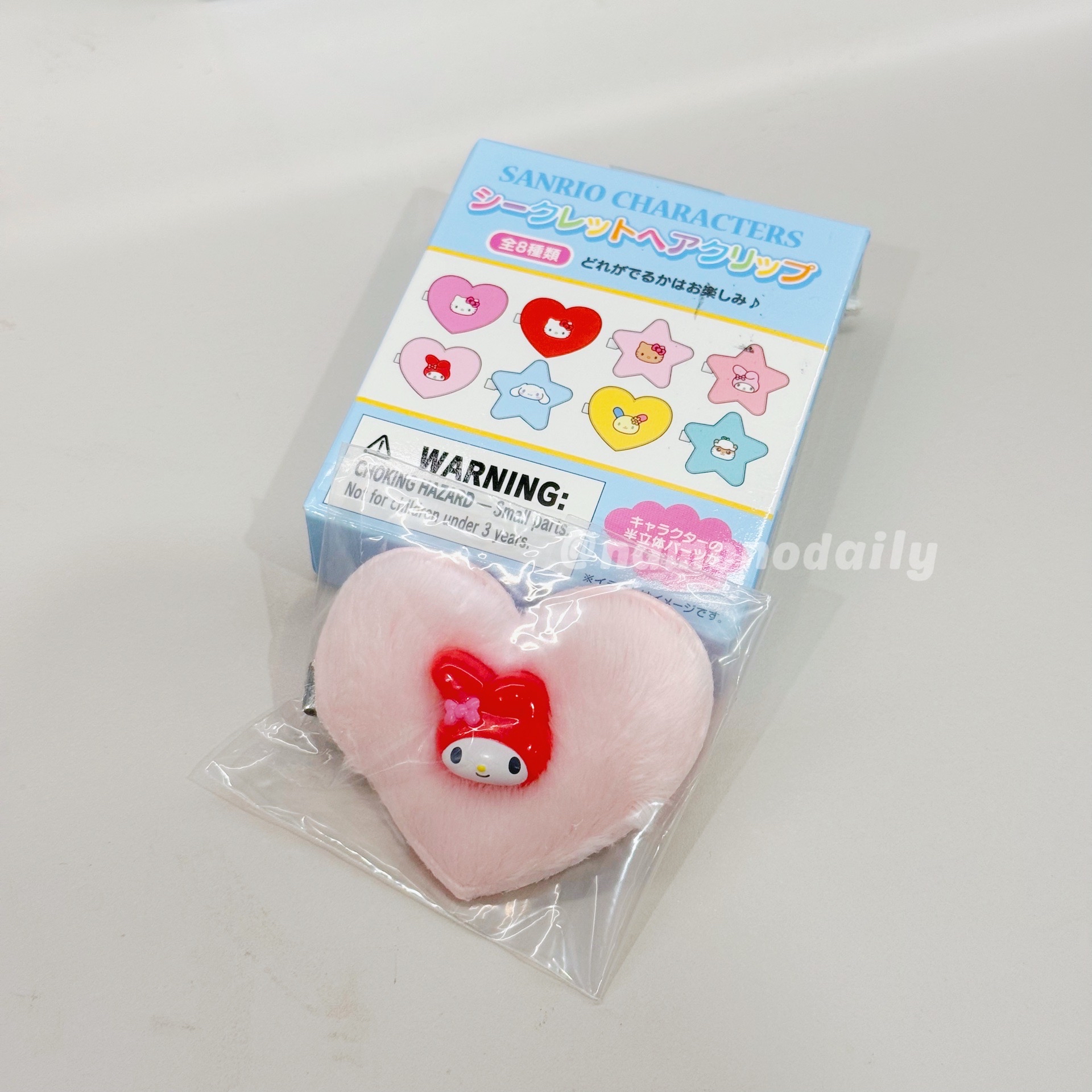 三麗鷗｜心動色彩系列隨機髮夾 粉底愛心 美樂蒂