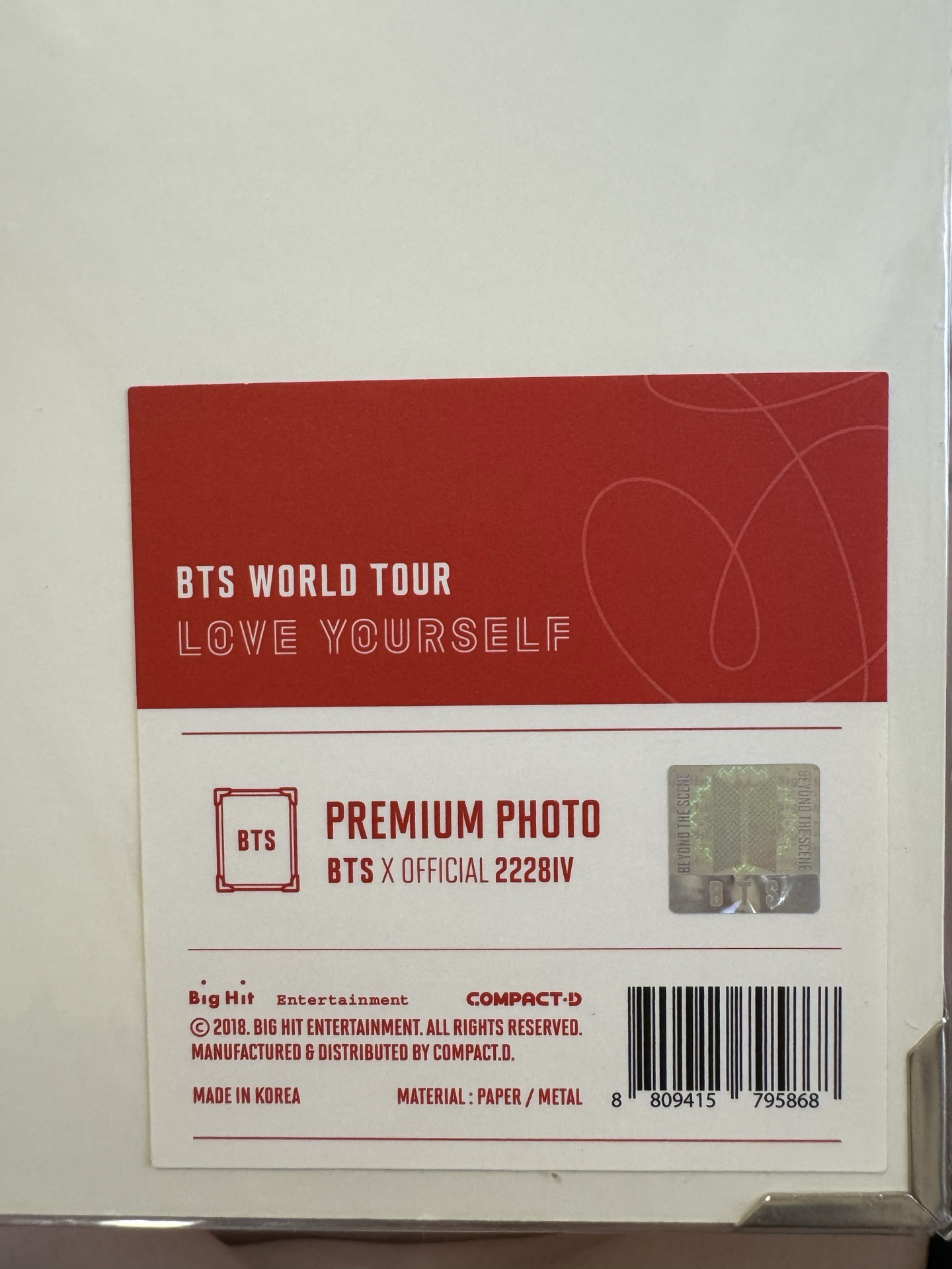 LY Tour 相框 高級相片泰亨