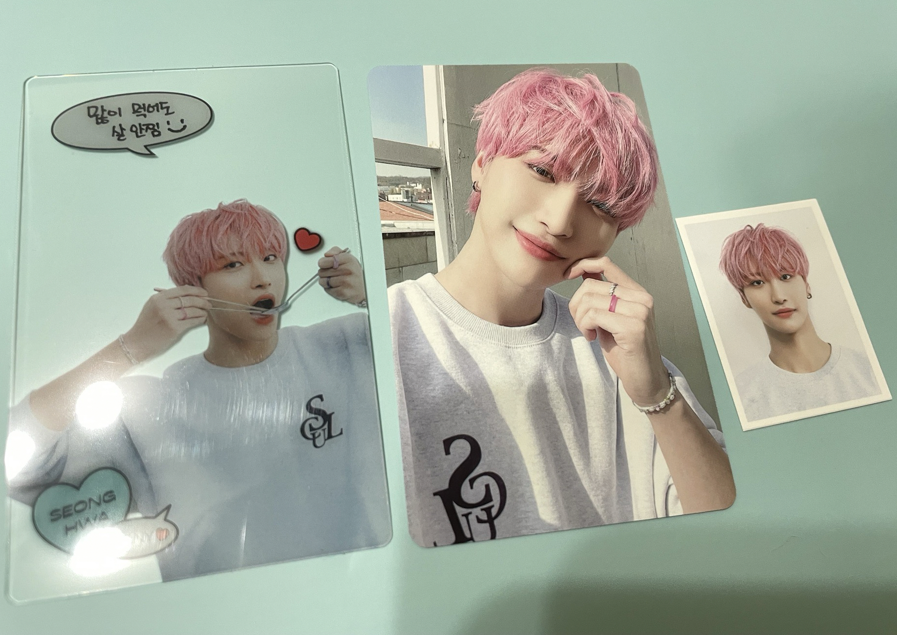 3期會員禮 粉髮星+粉髮證件照+粉髮透卡（含整組Ateez 22’3期 會員禮 ）