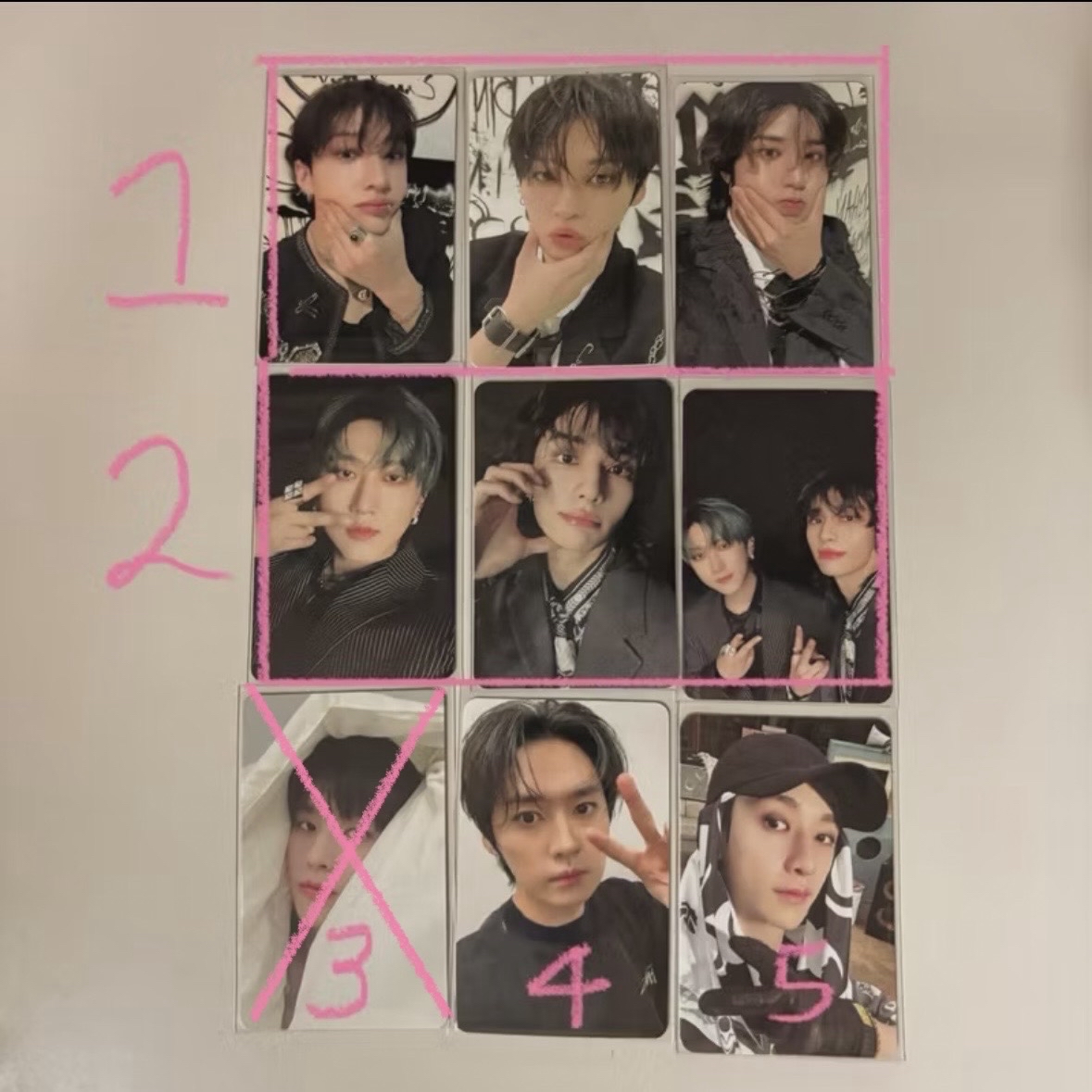 stray kids合-hop方燦李旻浩徐彰彬黃鉉辰韓知城金昇玟梁精寅小卡jyp特典am特典雙人卡