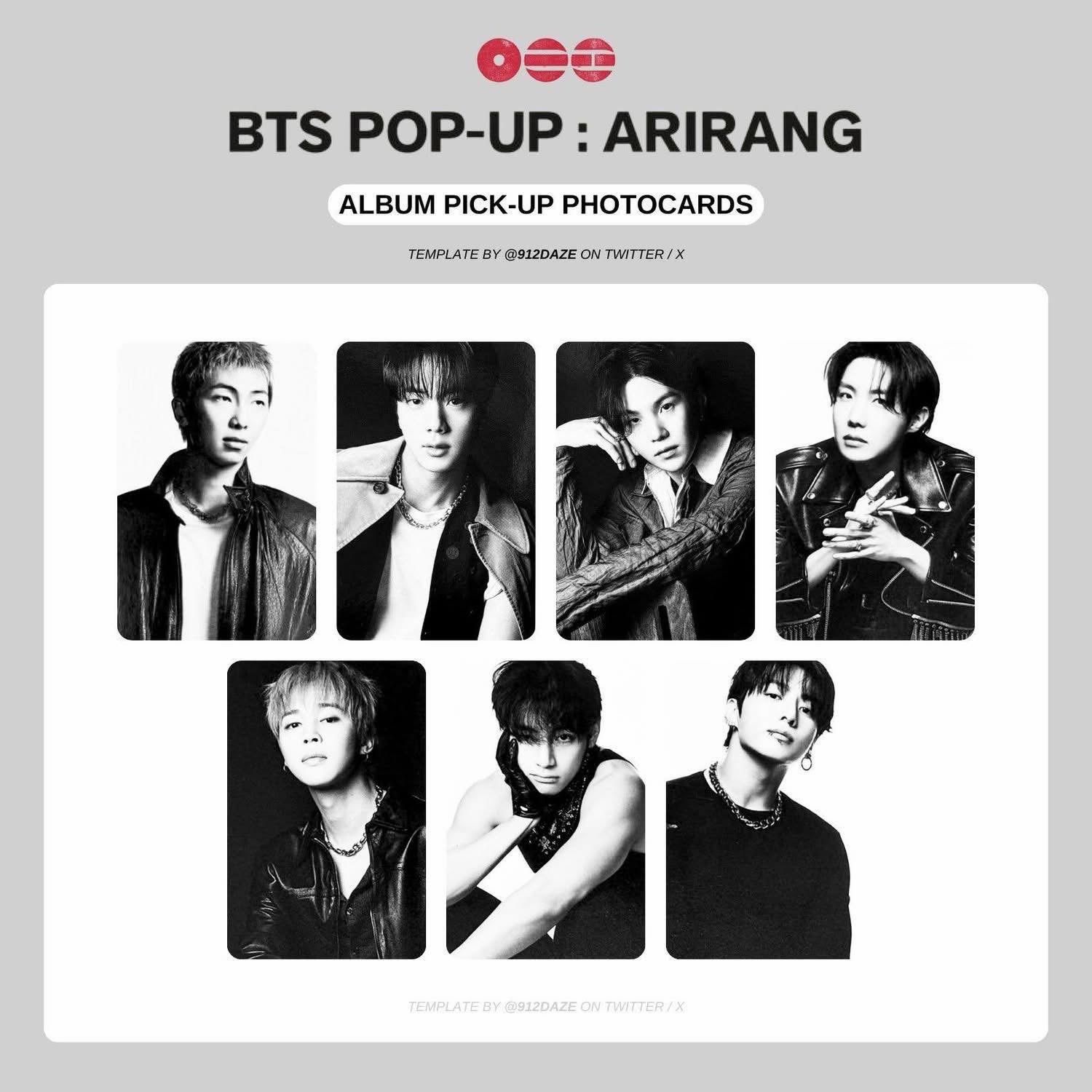 防彈少年團 BTS POP-UP 快閃店小卡