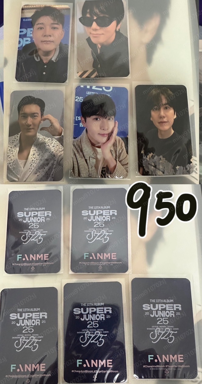 super junior fanme 台北簽售卡